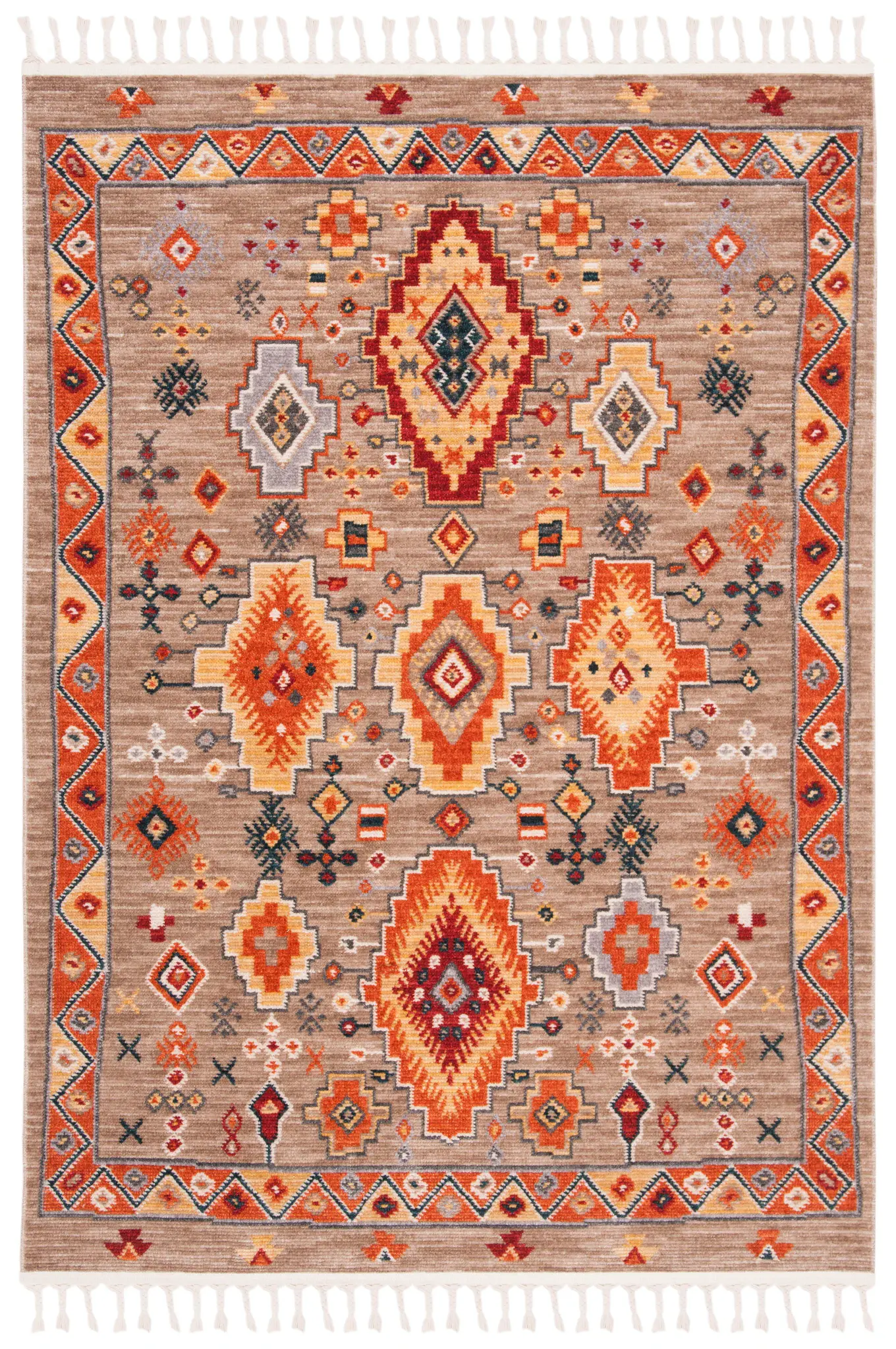 Farmhouse Tribal Geometric Rug