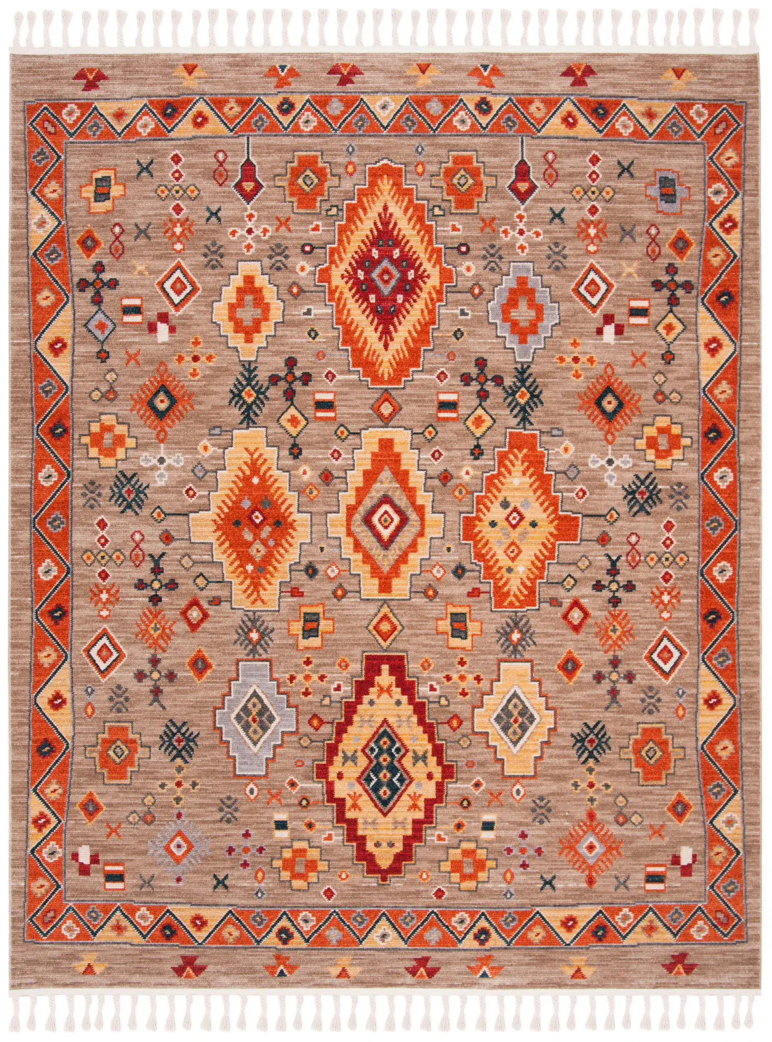 Farmhouse Tribal Geometric Rug