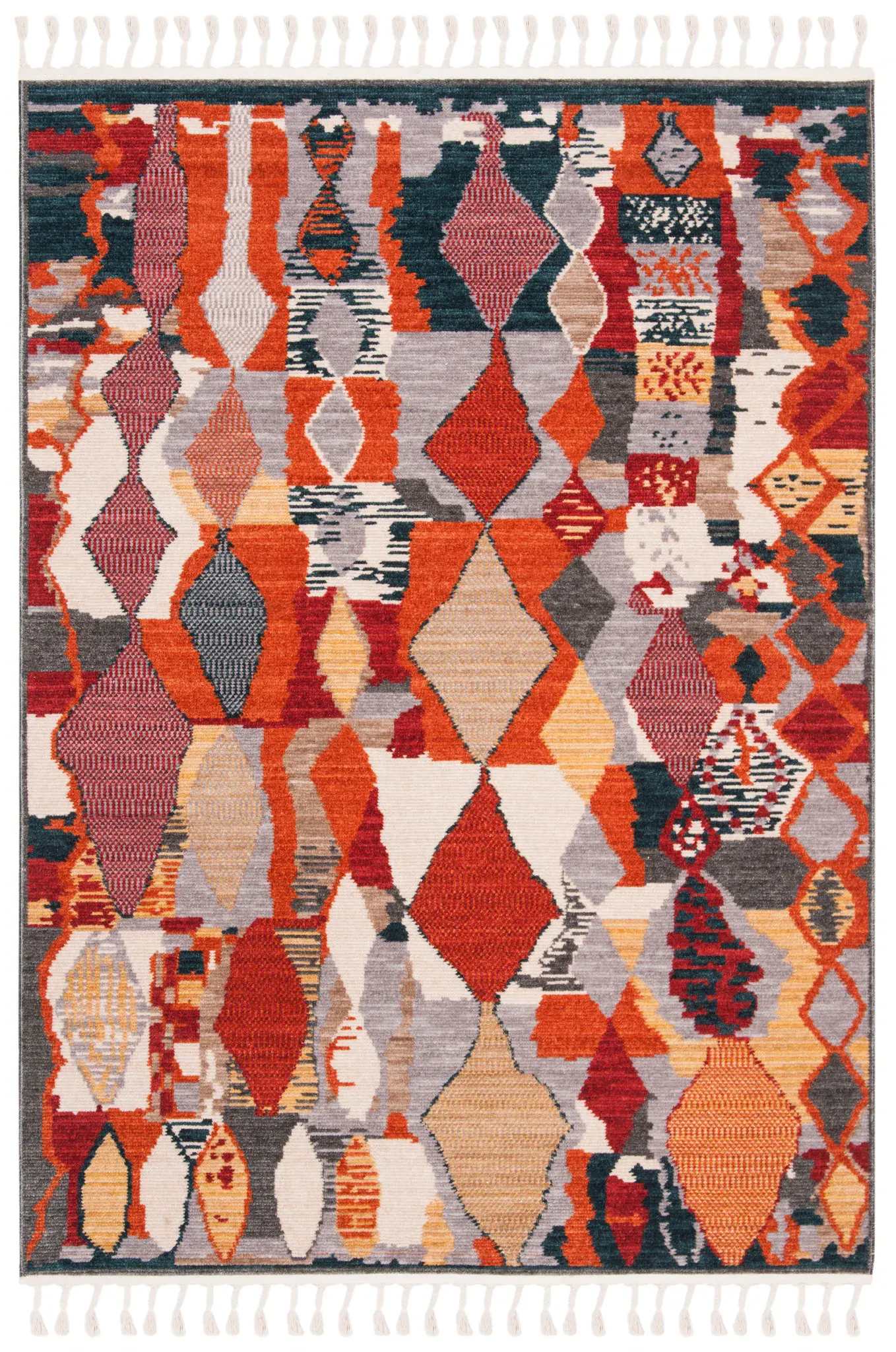 Farmhouse Abstract Diamond Rug