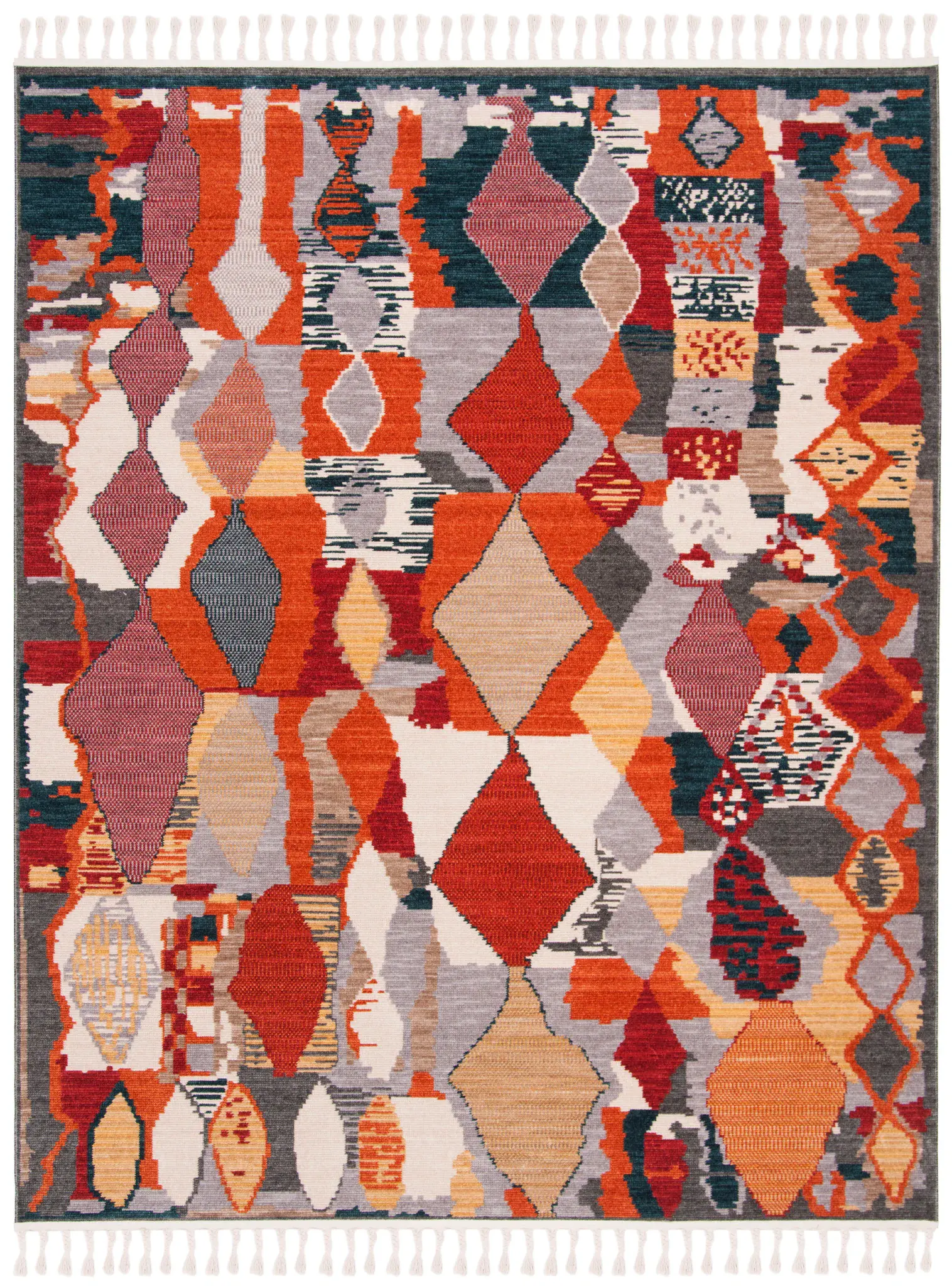 Farmhouse Abstract Diamond Rug