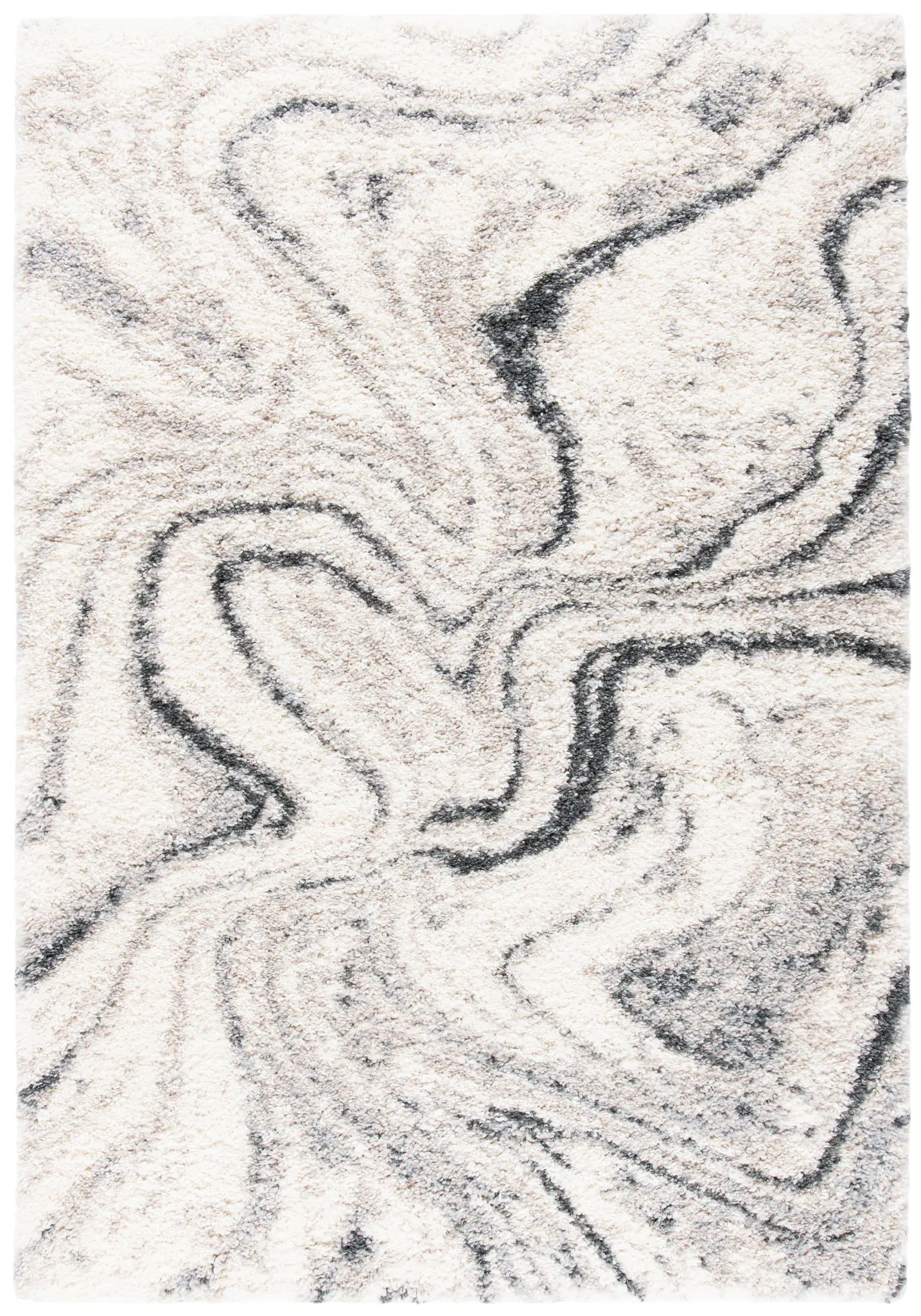 Fontana Marble Swirl Shag Rug