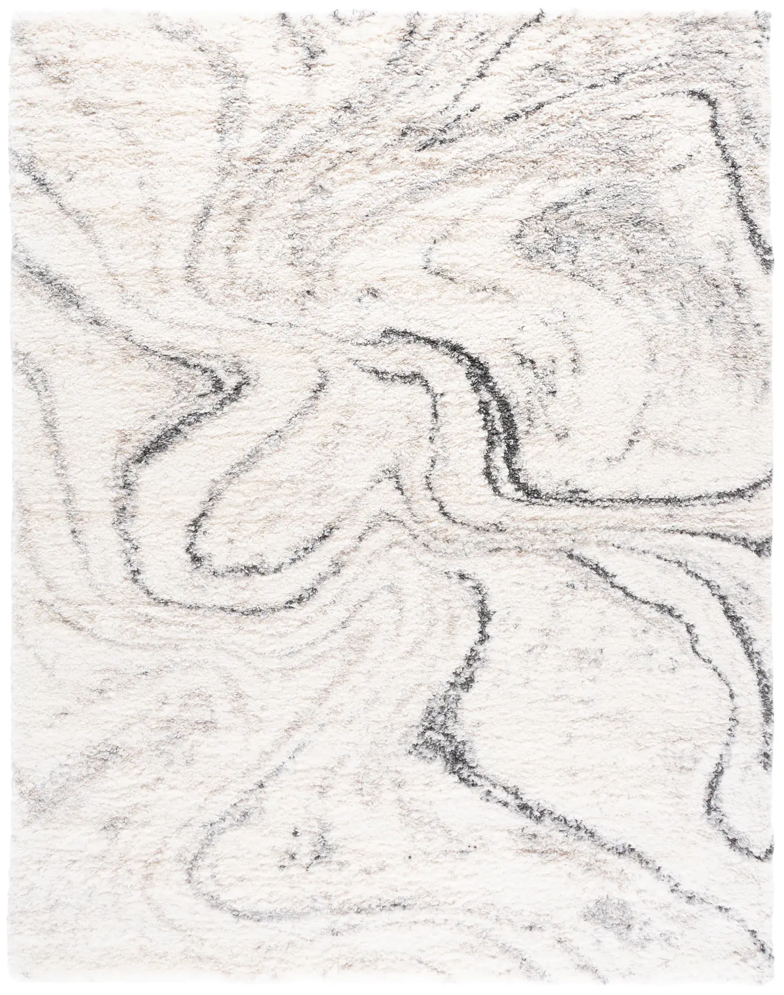 Fontana Marble Swirl Shag Rug