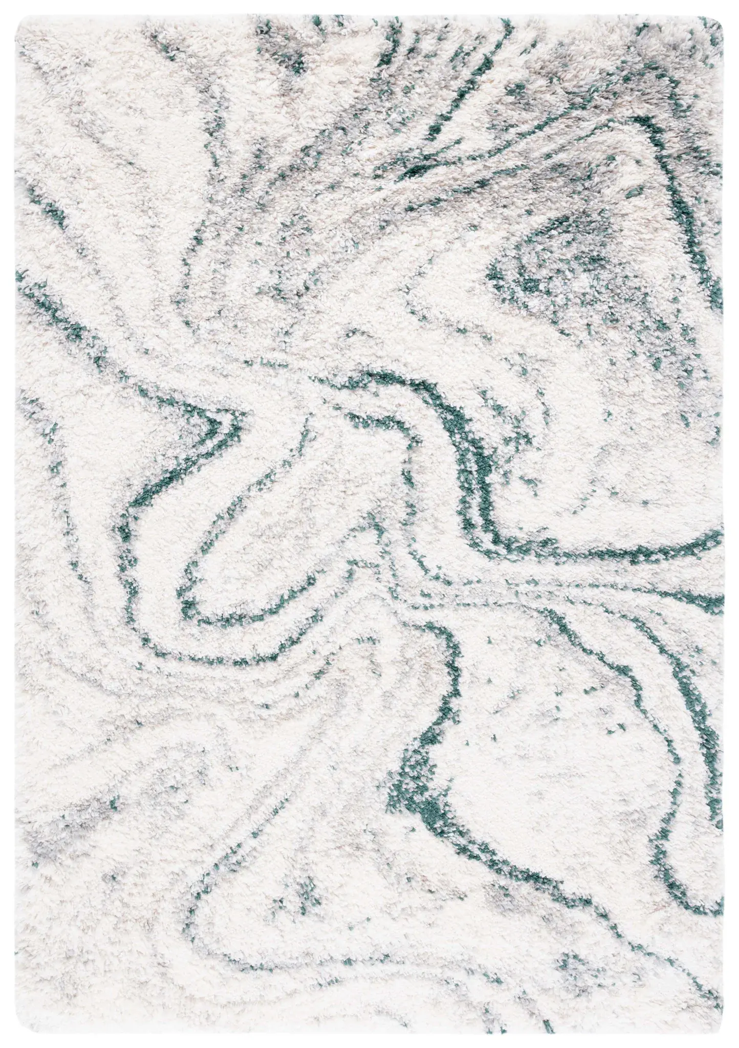 Fontana Marble Swirl Shag Rug
