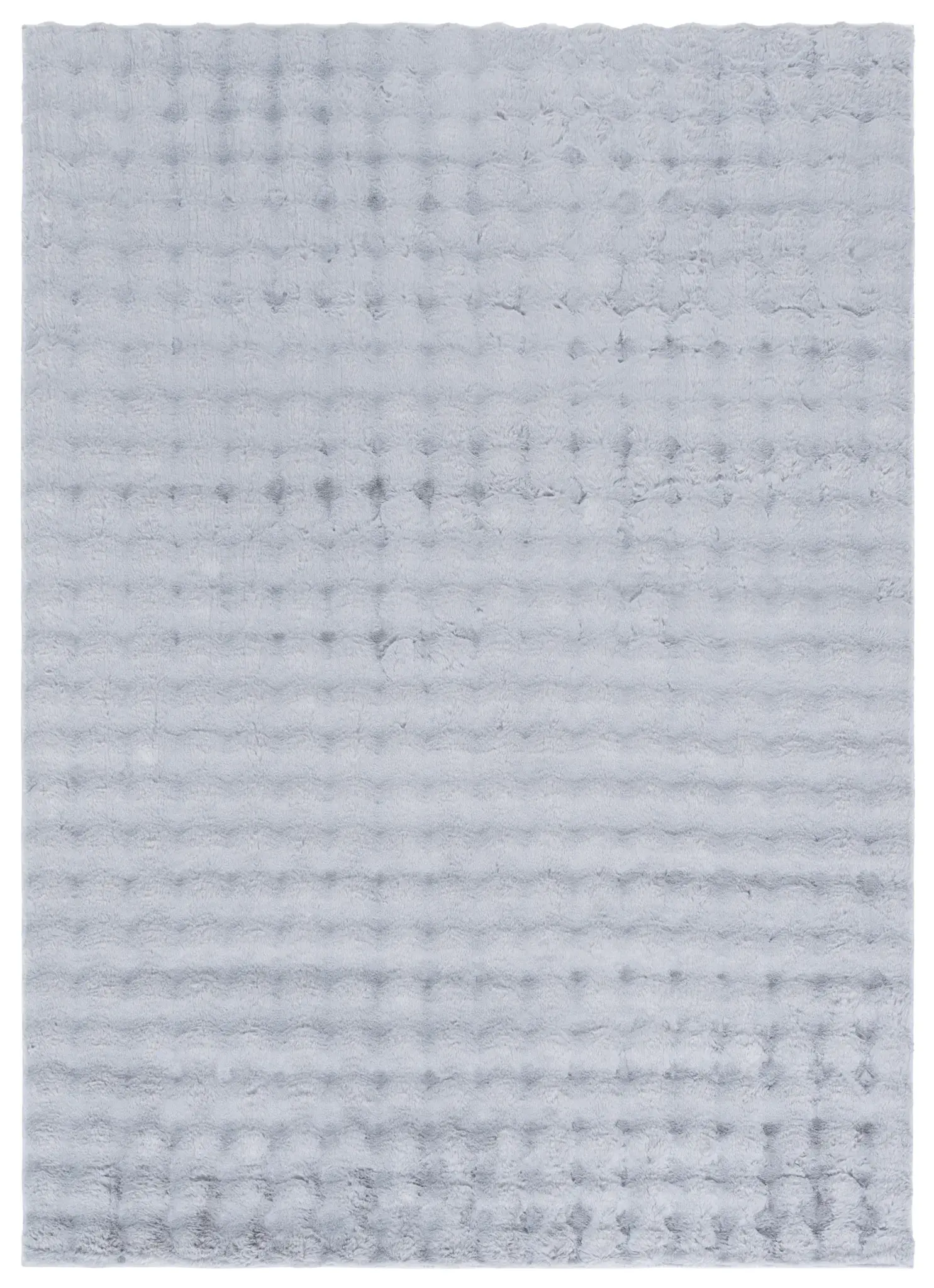 Faux Rabbit Bubble Textured Solid Washable Rug