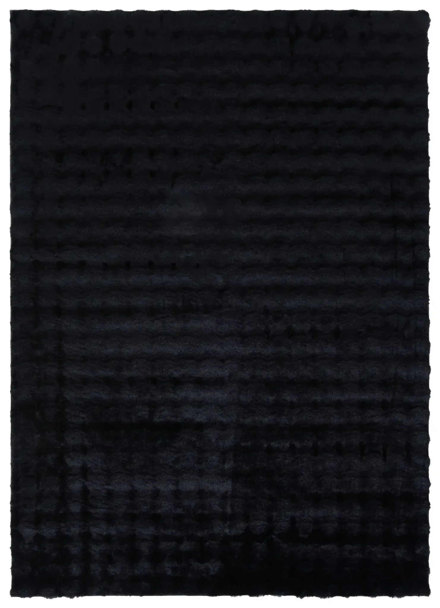 Faux Rabbit Bubble Textured Solid Washable Rug