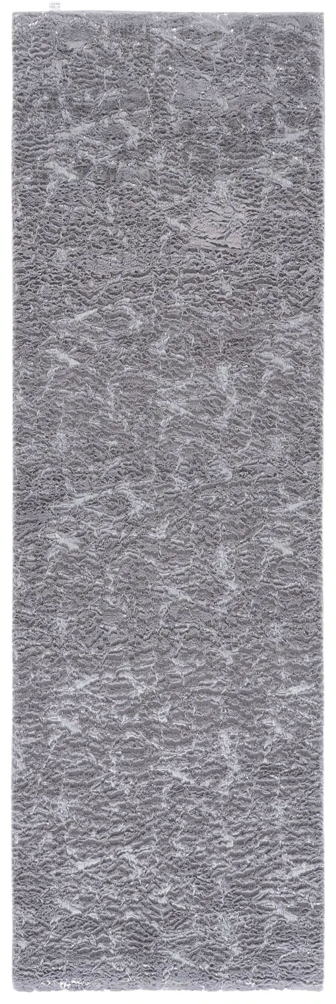 Faux Rabbit Fur Metallic Modern Abstract Rug