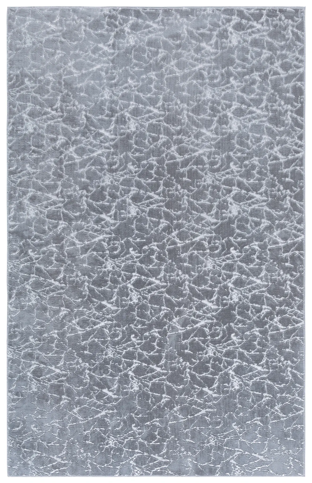 Faux Rabbit Fur Metallic Modern Abstract Rug