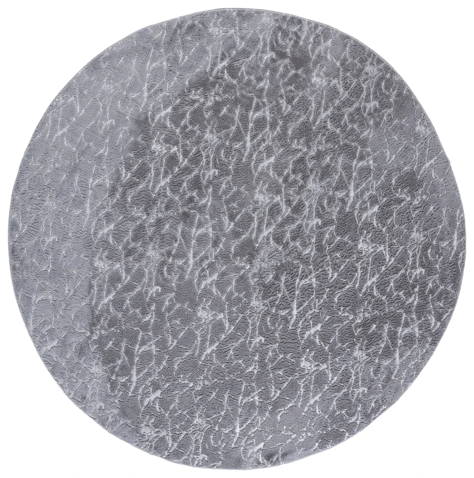 Faux Rabbit Fur Metallic Modern Abstract Rug