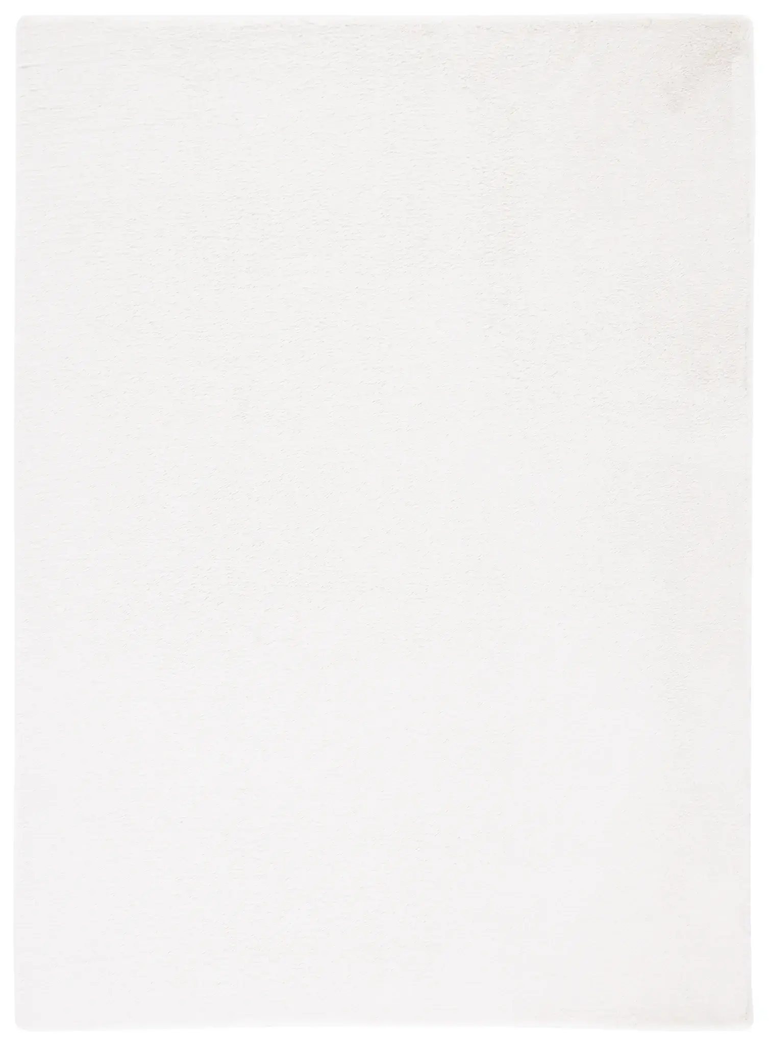 Faux Rabbit Fur Solid Washable Rug