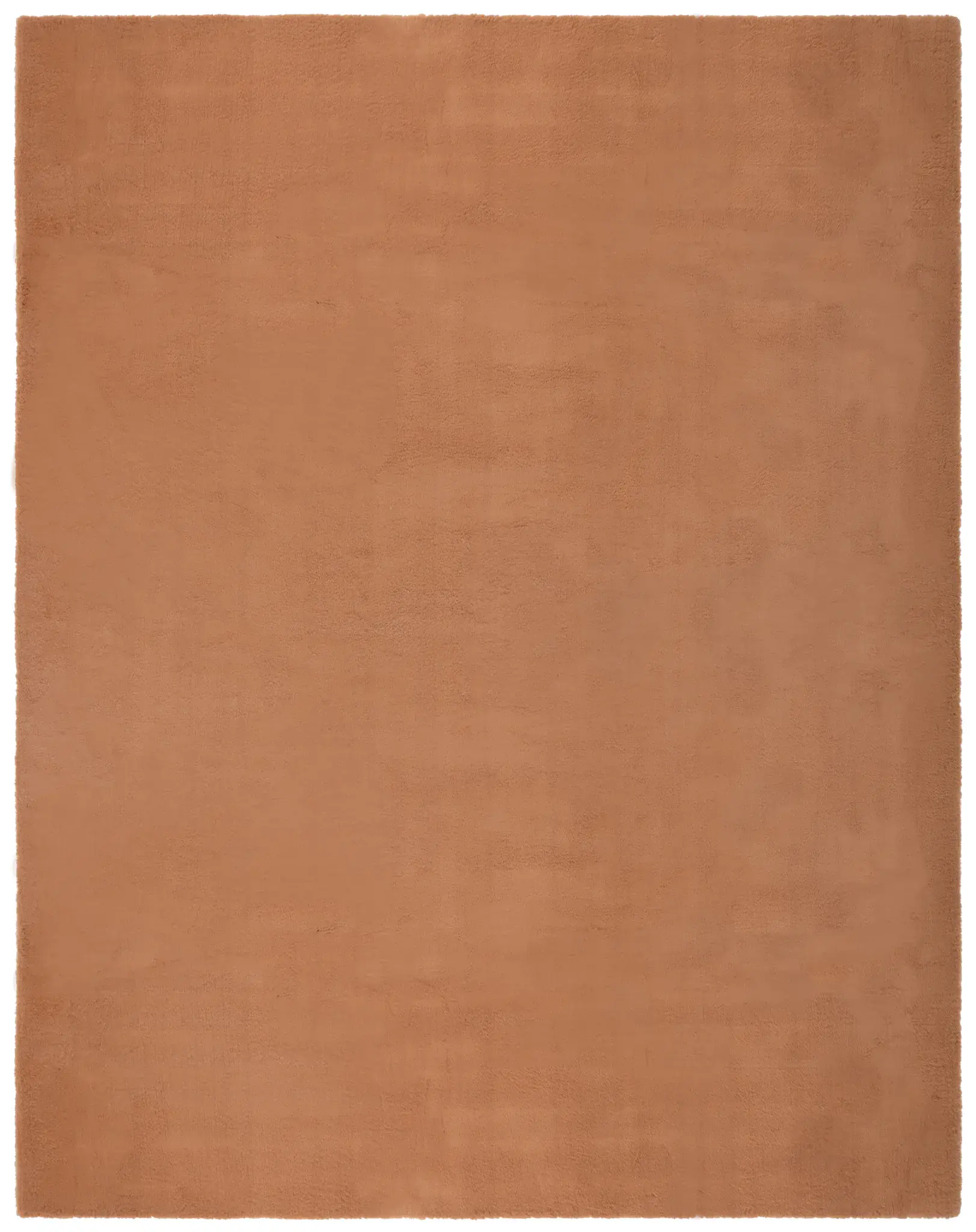 Faux Rabbit Fur Solid Washable Rug