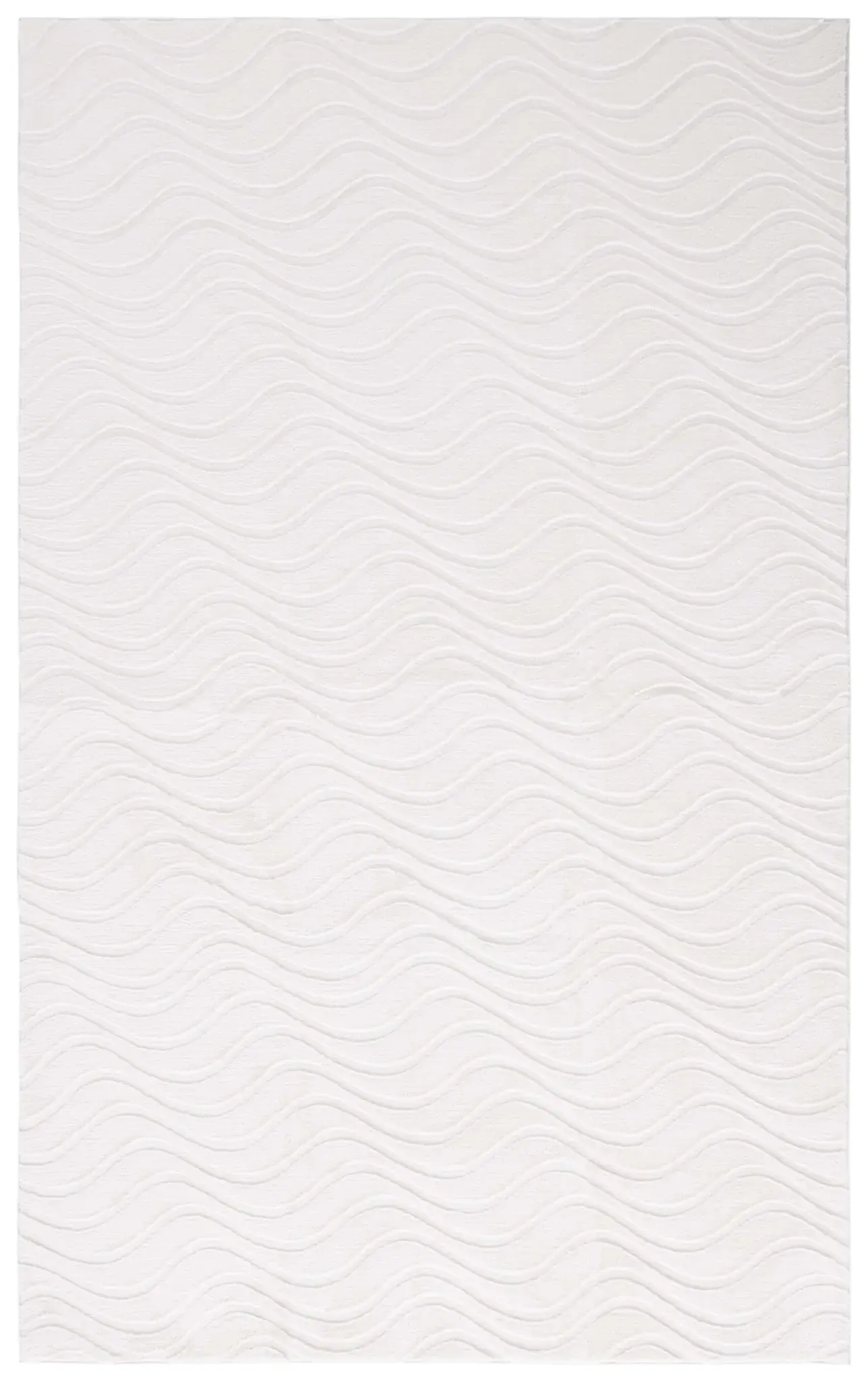 Faux Rabbit Fur Wave Washable Rug