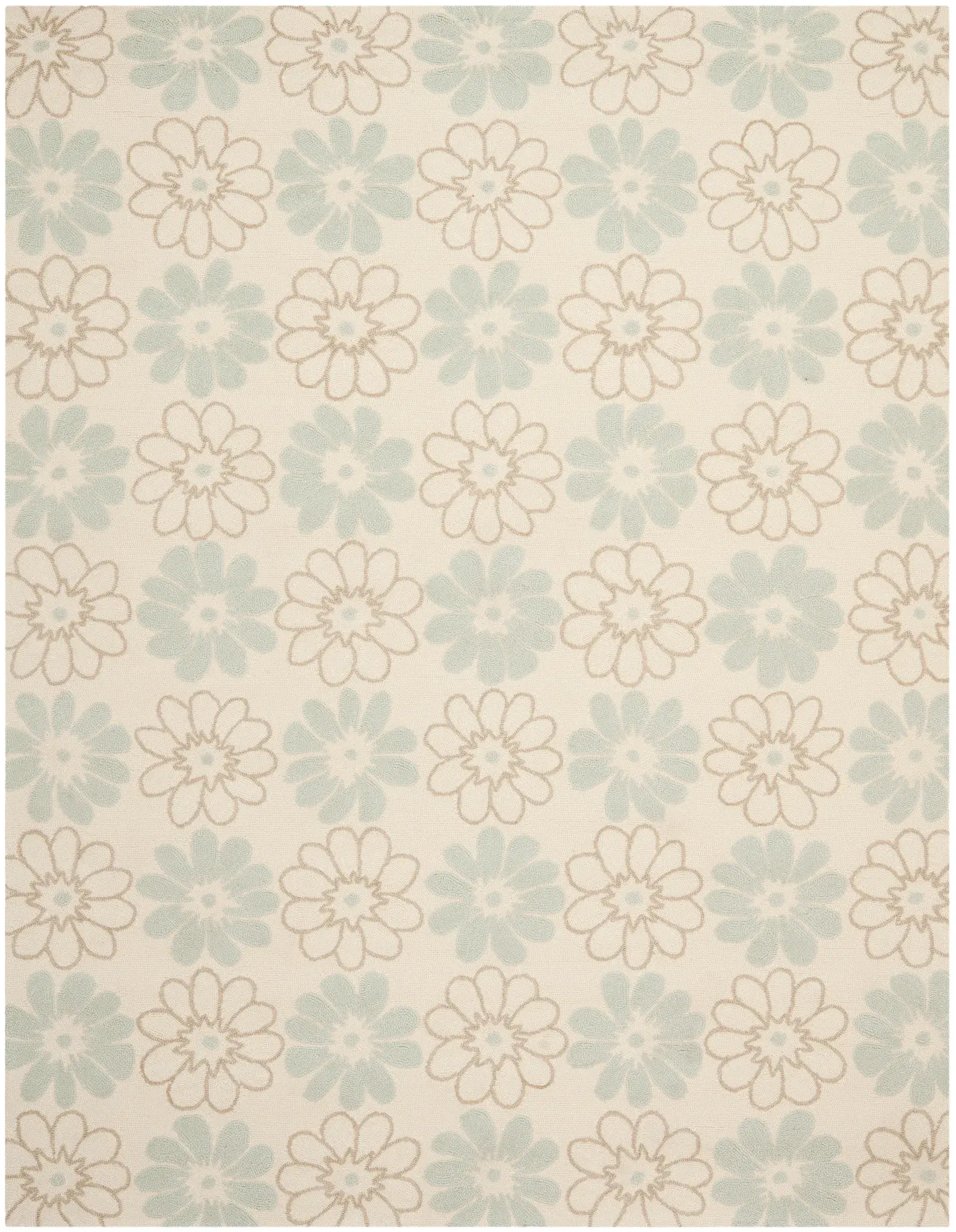 Four Seasons Bohemian Floral Hand-Hooked Rug