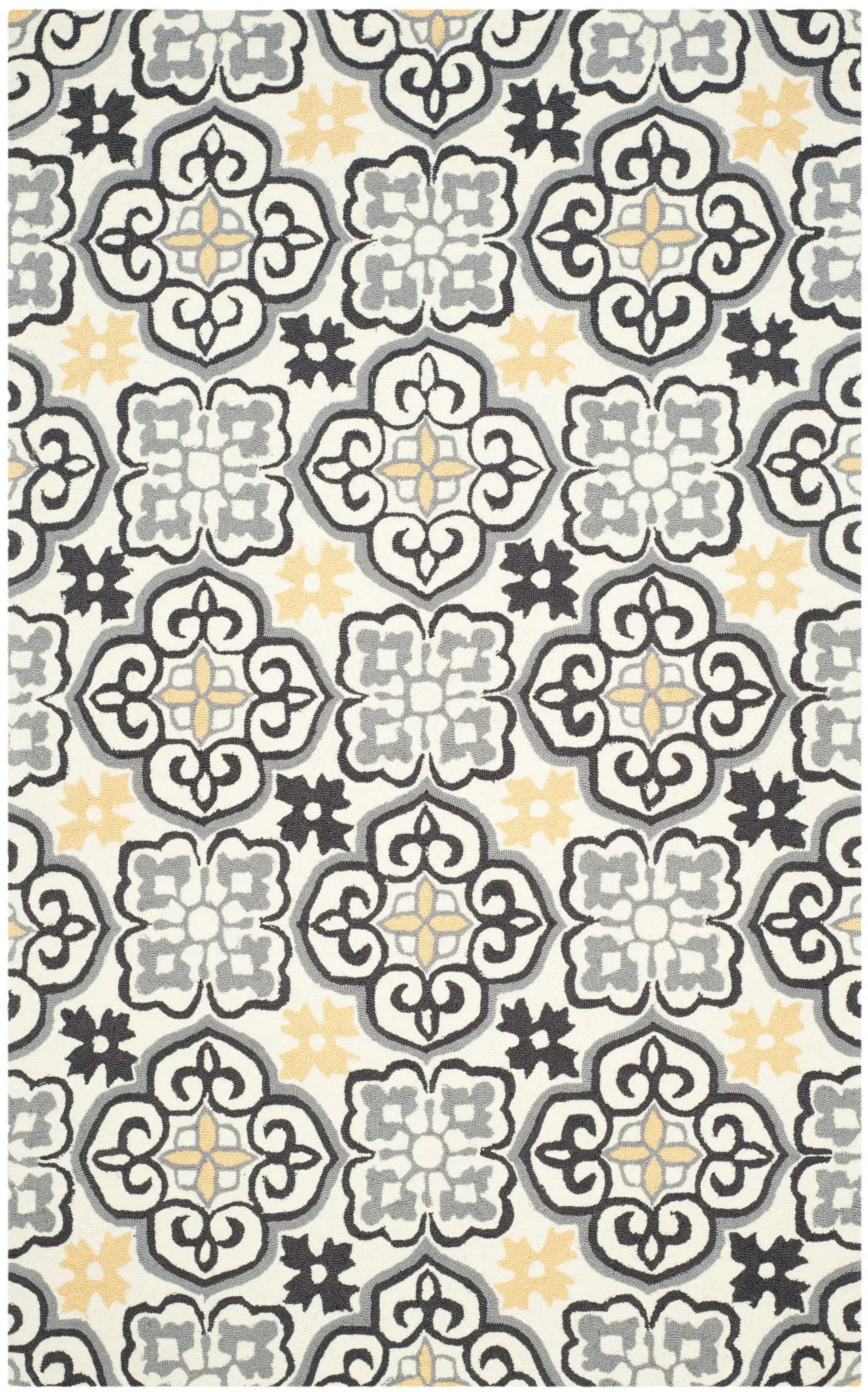 Four Seasons Tile Hand-Hooked Rug