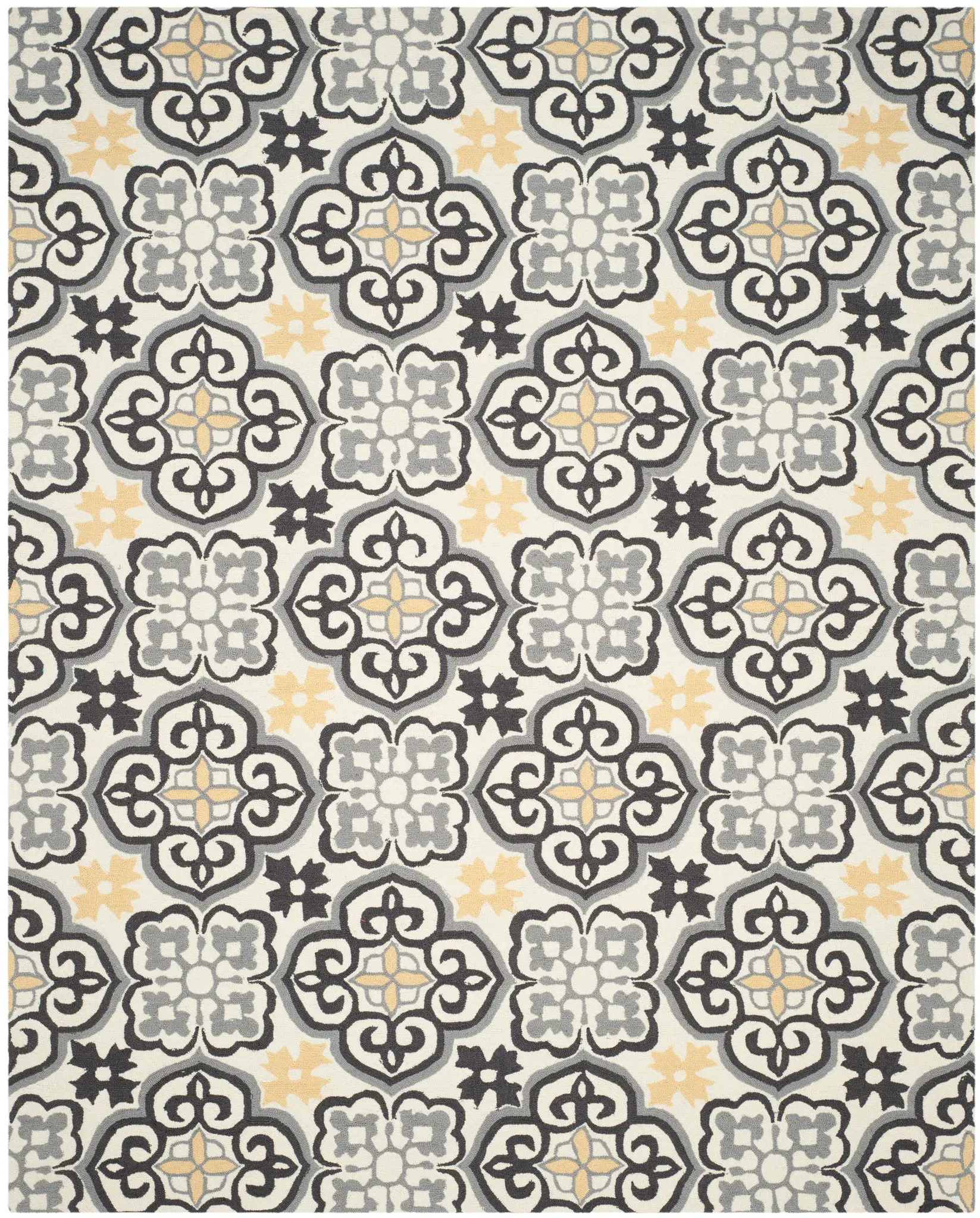 Four Seasons Tile Hand-Hooked Rug