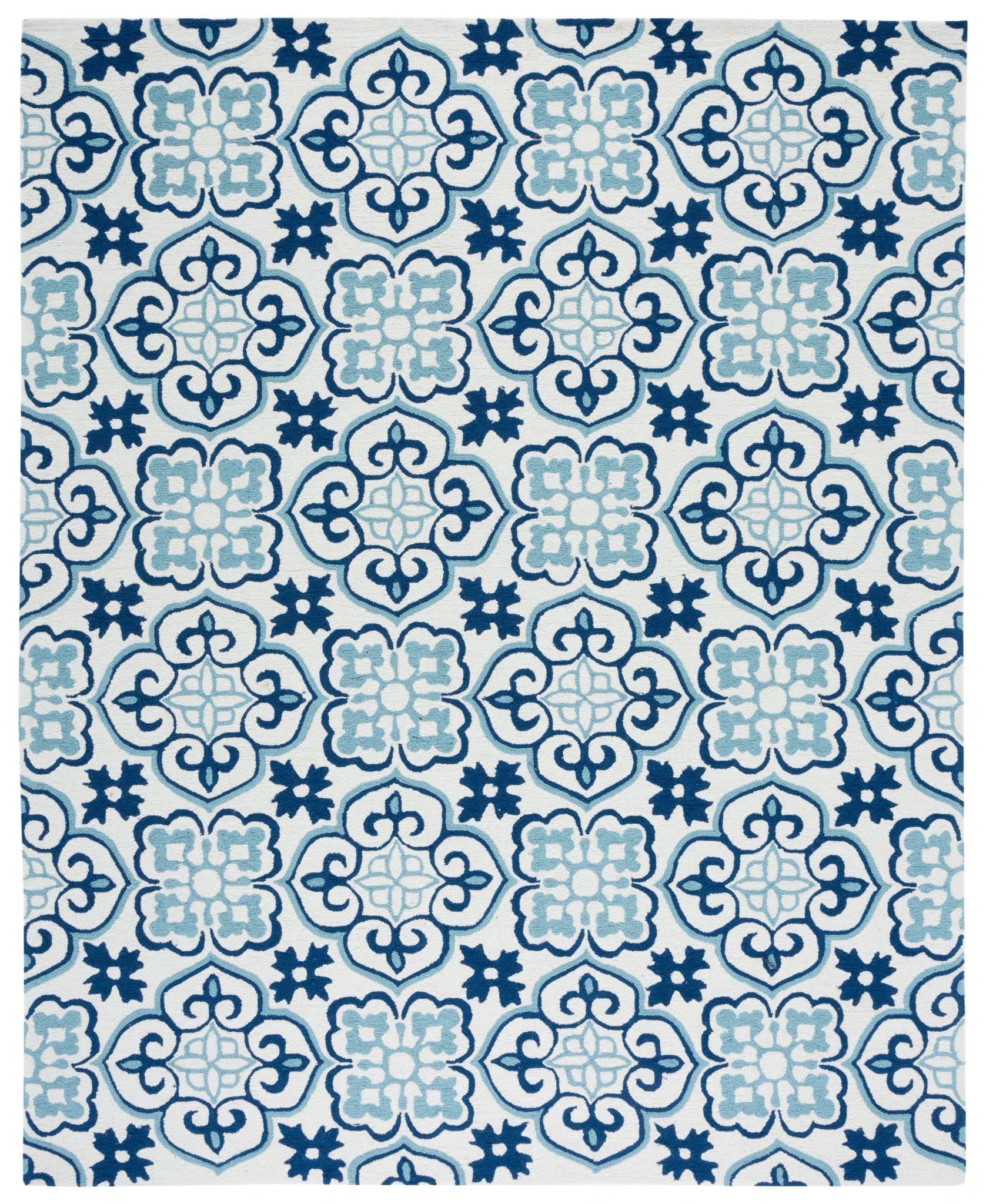 Four Seasons Tile Hand-Hooked Rug