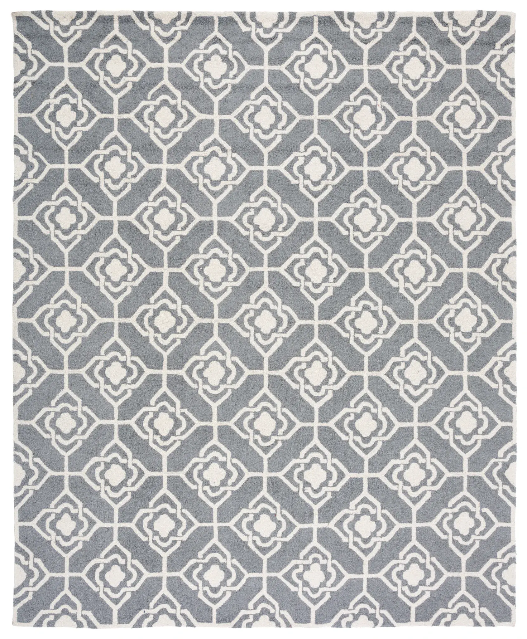 Four Seasons Interlocking Lattice Hand-Hooked Rug