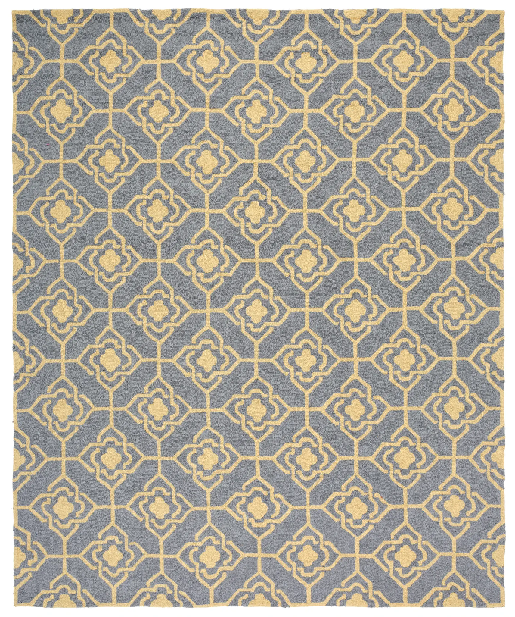 Four Seasons Interlocking Lattice Hand-Hooked Rug