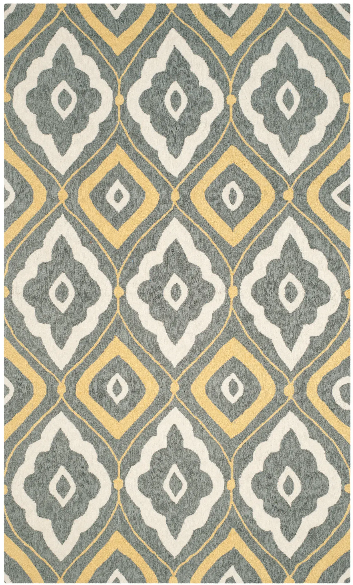 Four Seasons Ogee Trellis Hand-Hooked Rug