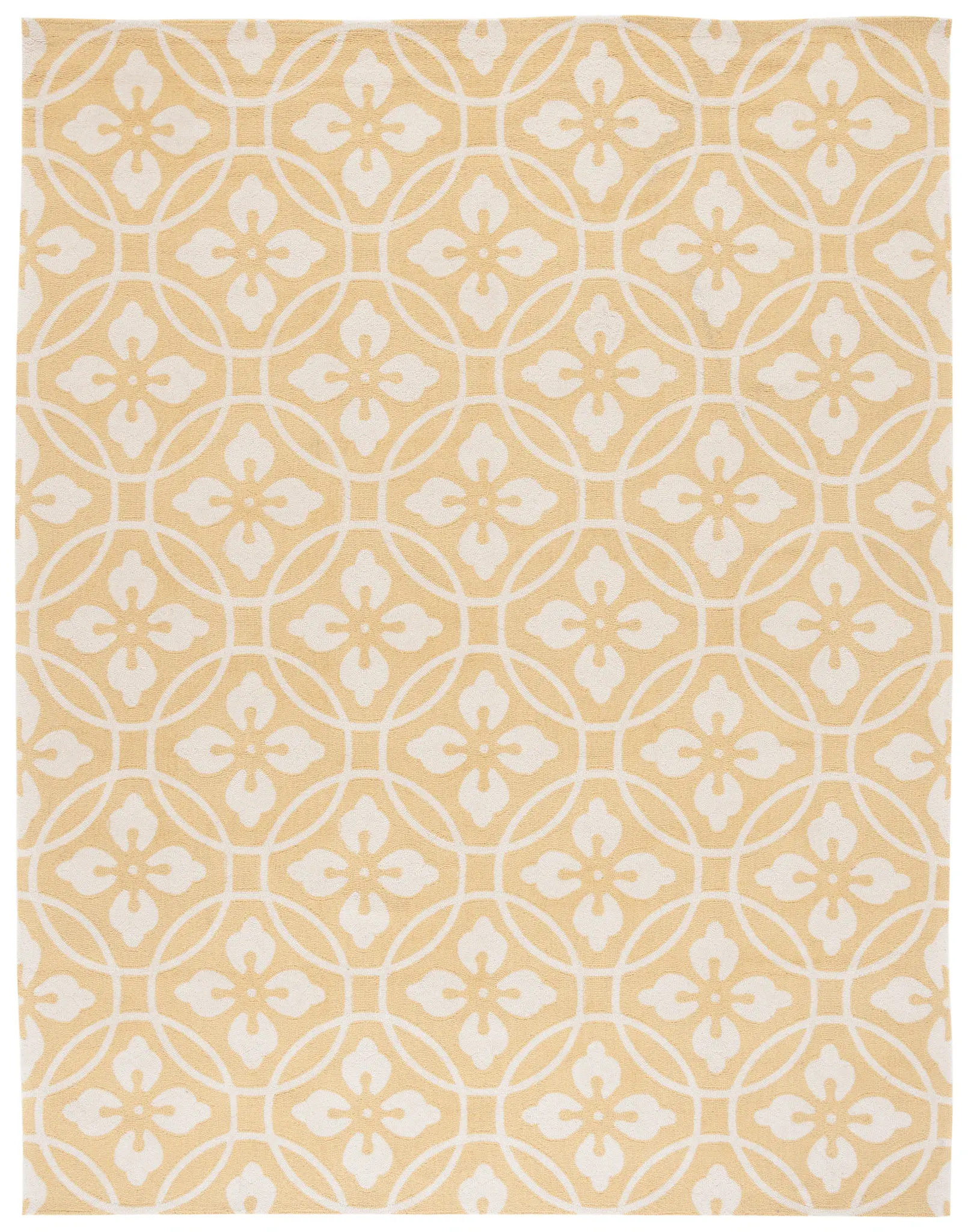 Four Seasons Floral Tile Hand-Hooked Rug