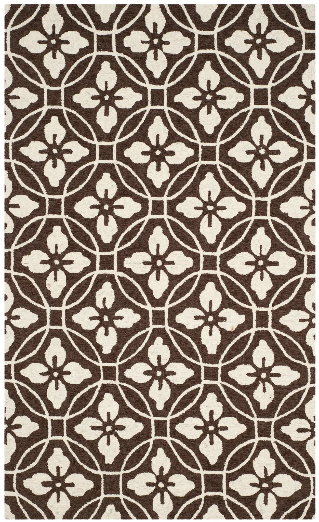 Four Seasons Floral Tile Hand-Hooked Rug