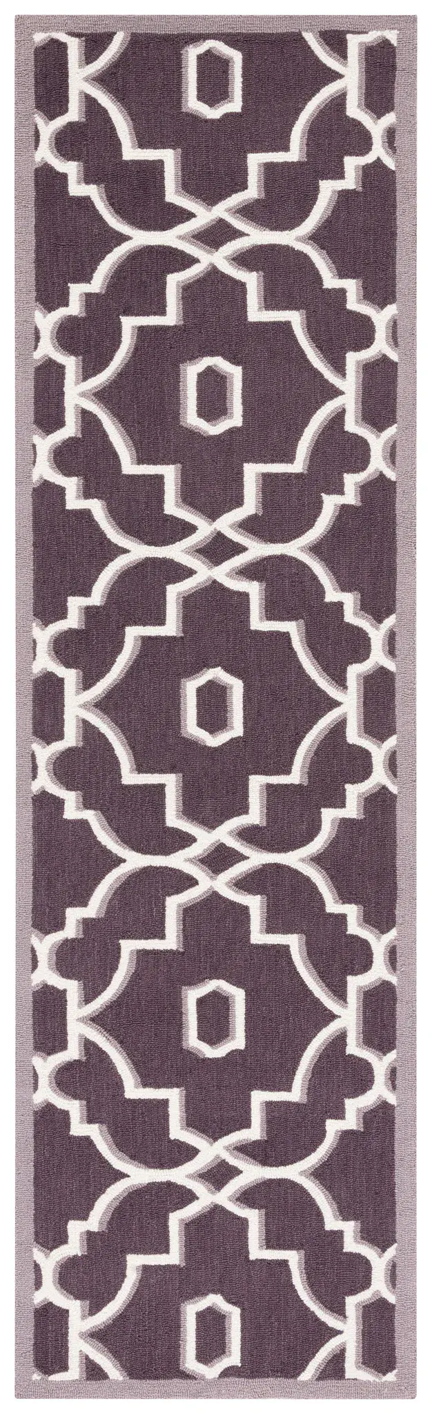 Four Seasons Stepped Lattice Hand-Hooked Rug