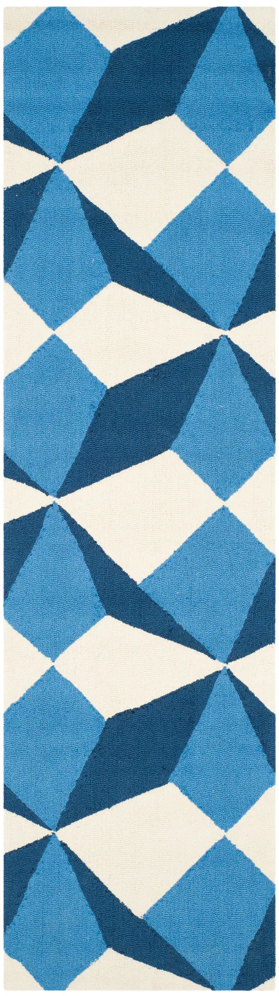 Four Seasons Faceted Diamond Hand-Hooked Rug