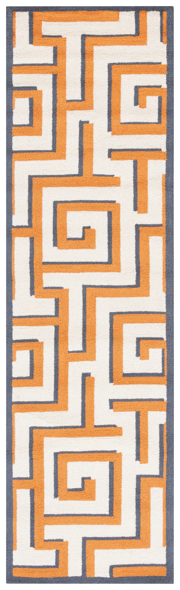 Four Seasons Greek Key Hand-Hooked Rug