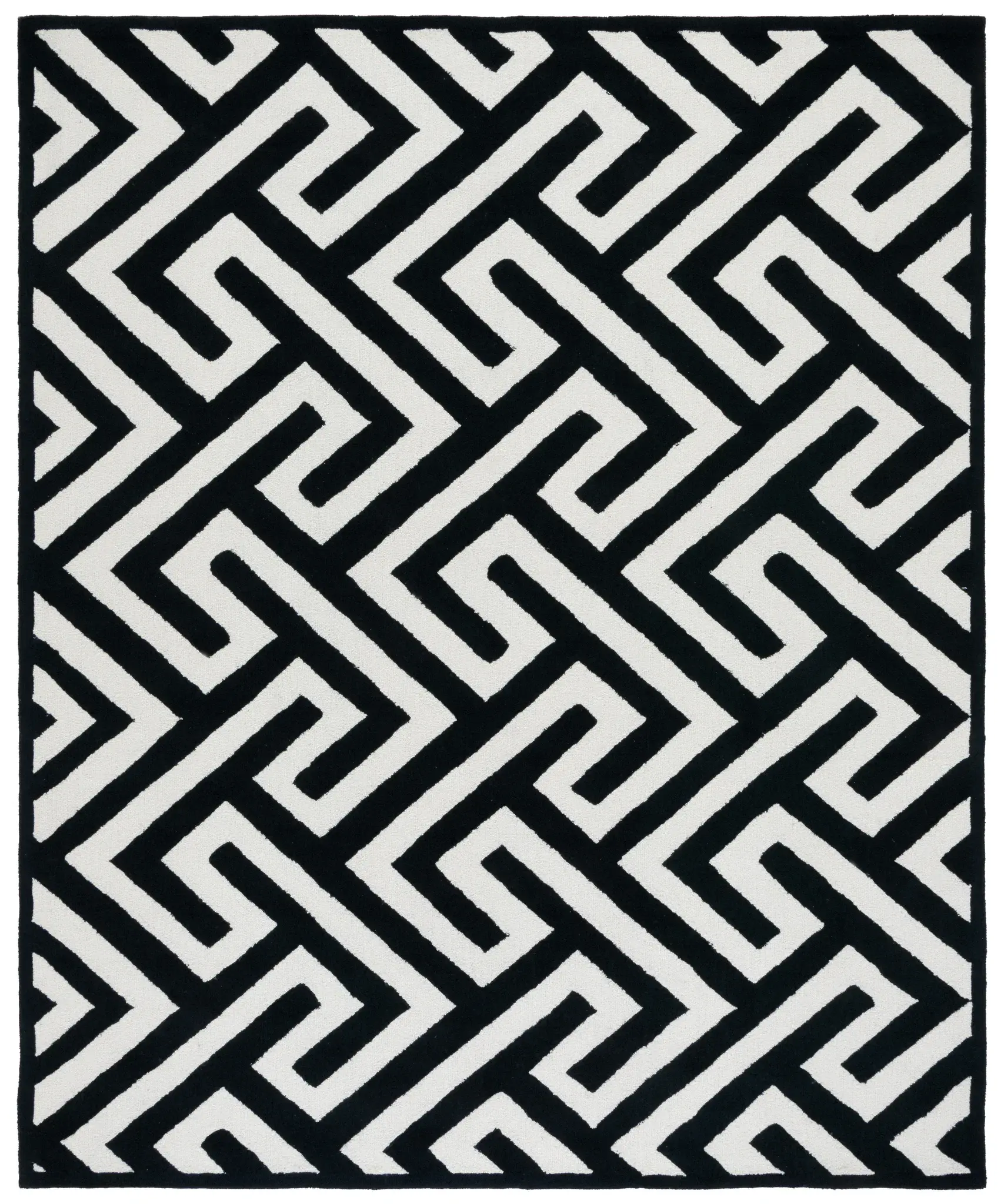 Four Seasons Labyrinth Hand-Hooked Rug