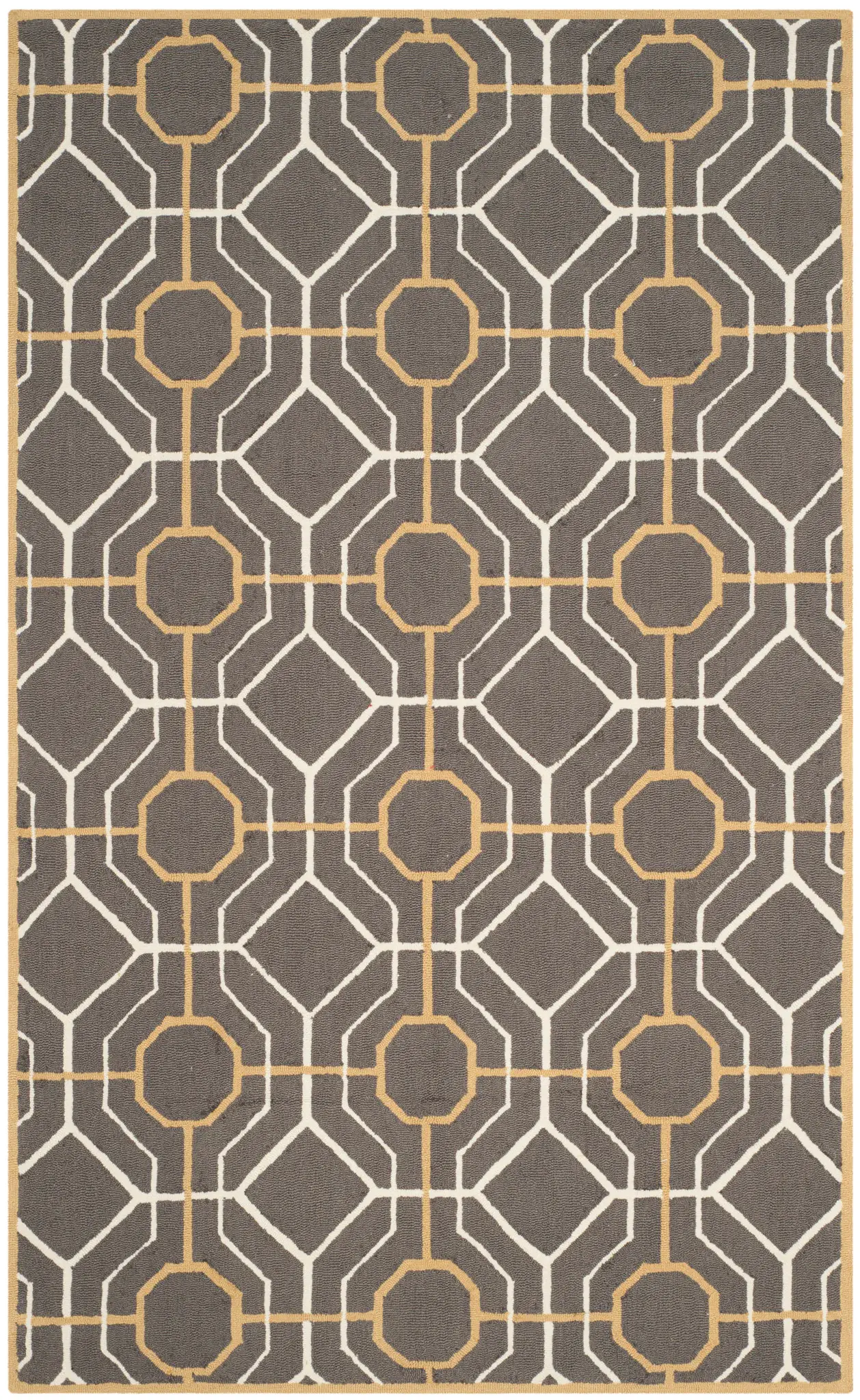 Four Seasons Interlocking Trellis Hand-Hooked Rug