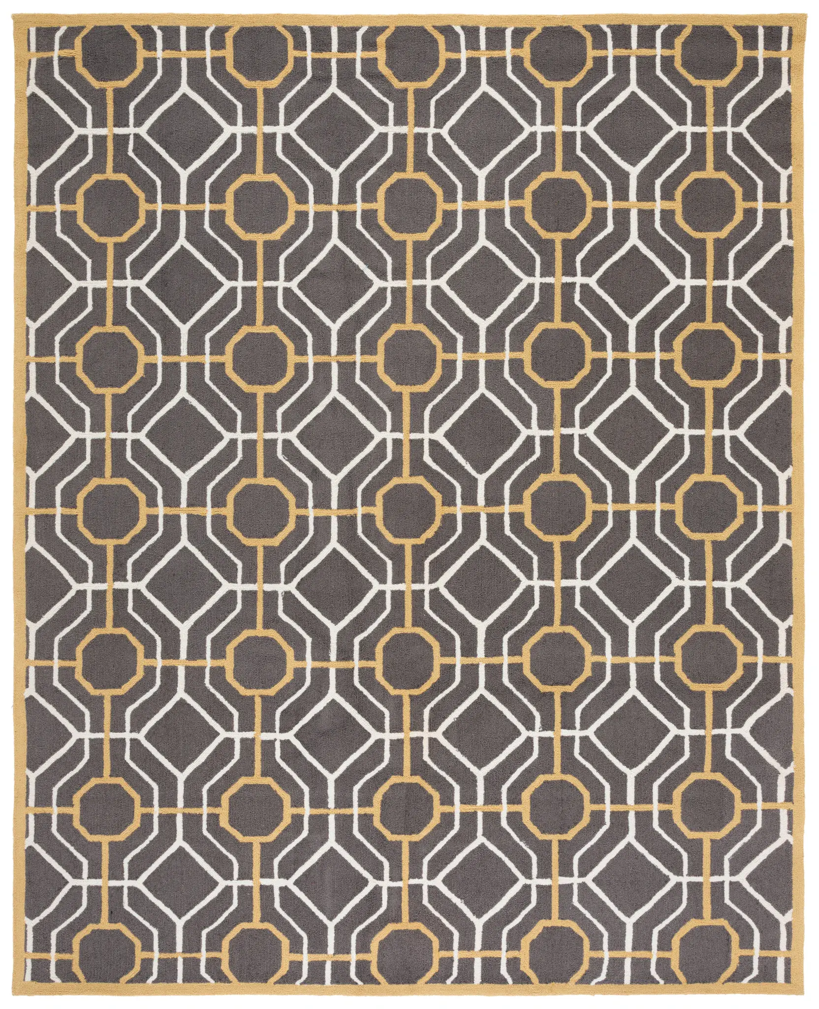 Four Seasons Interlocking Trellis Hand-Hooked Rug
