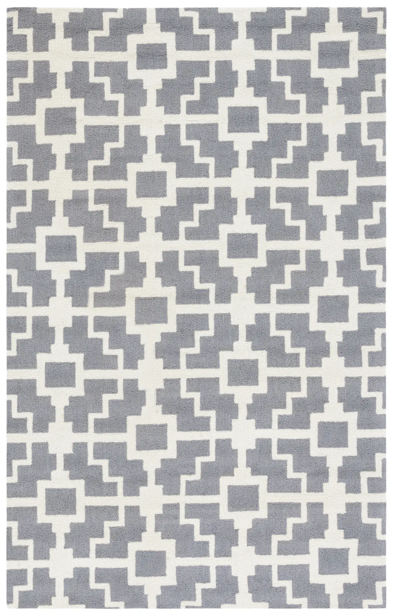 Four Seasons Stepped Square Hand-Hooked Rug