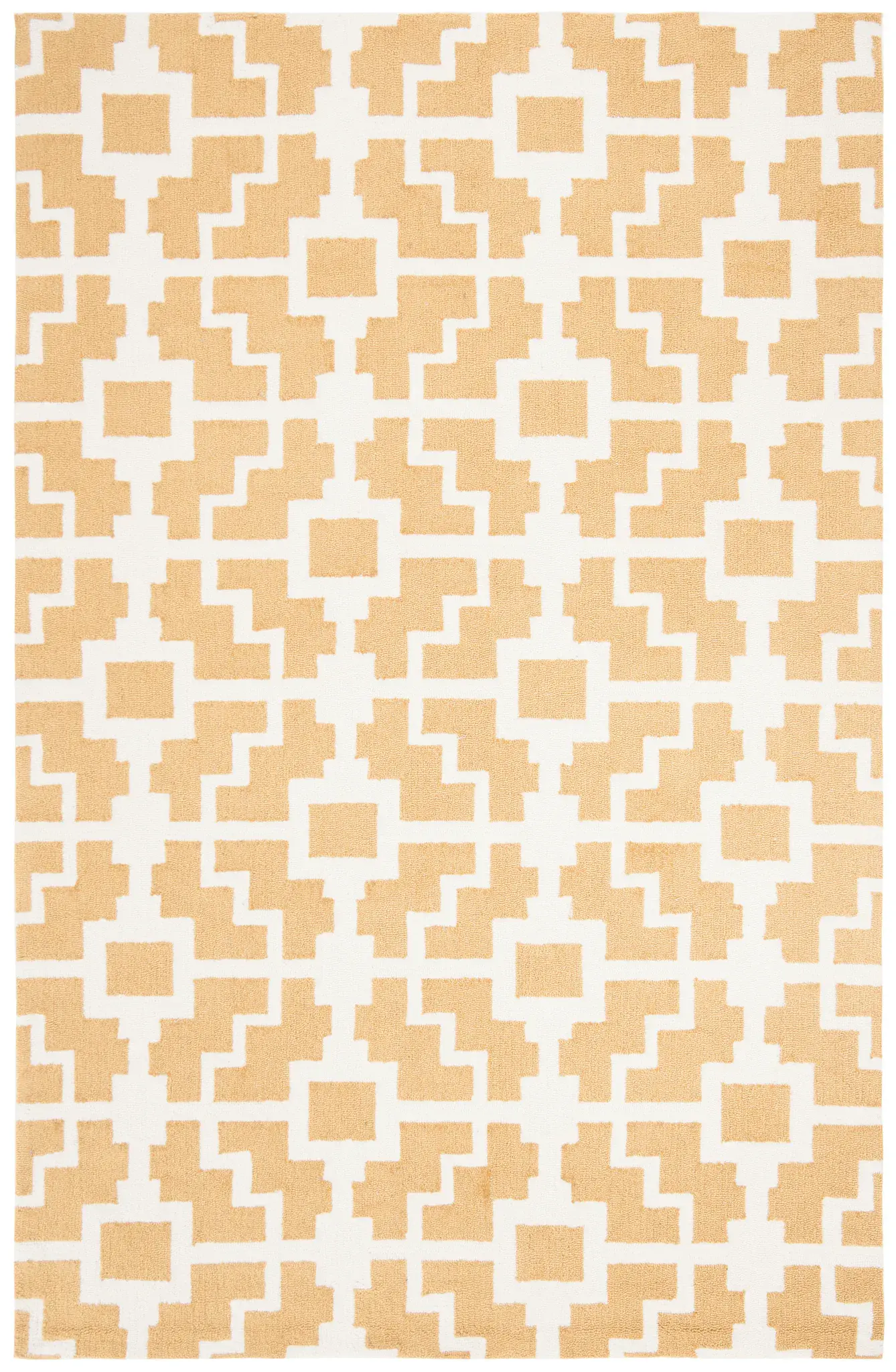 Four Seasons Stepped Square Hand-Hooked Rug