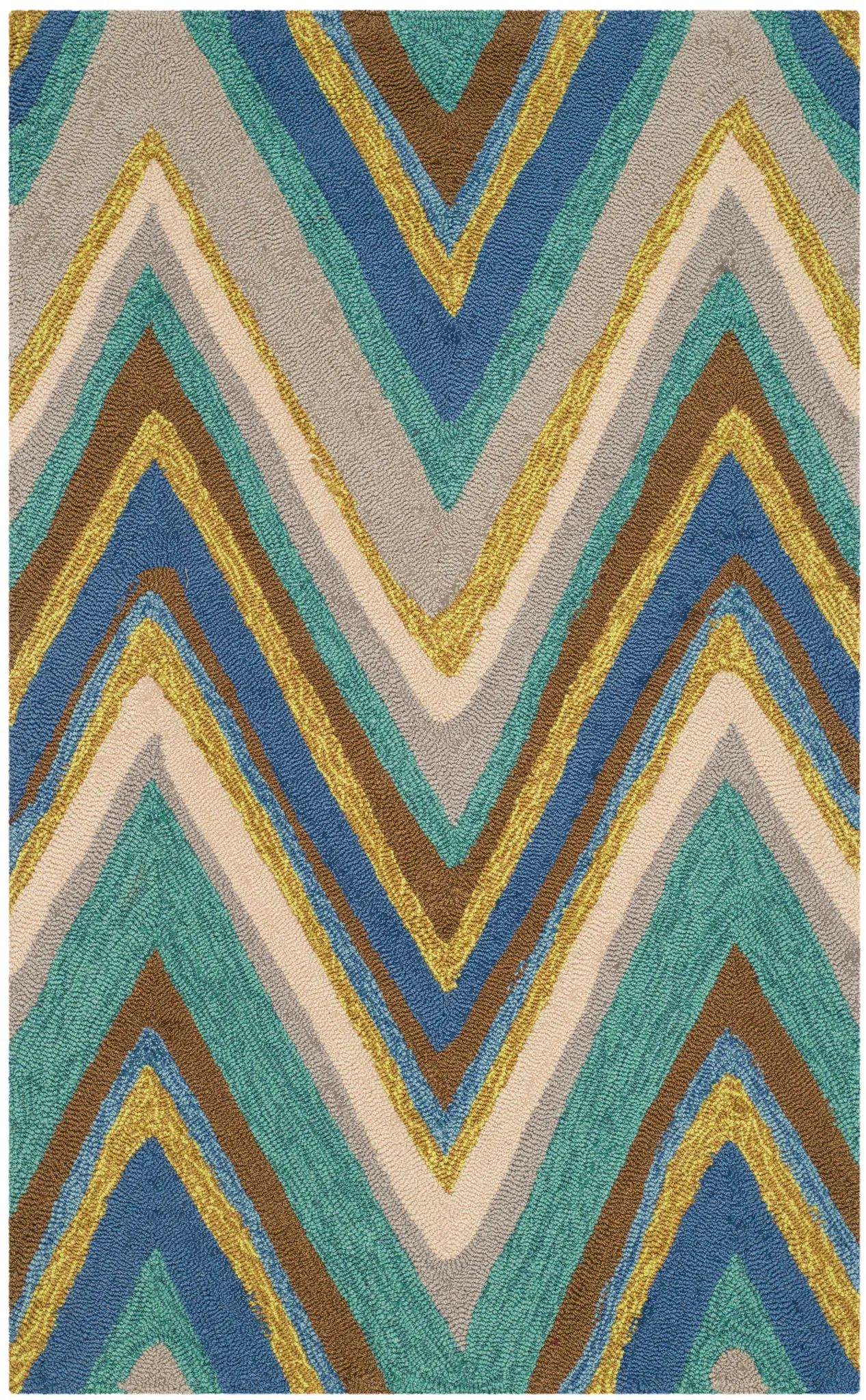 Four Seasons Chevron Hand-Hooked Rug