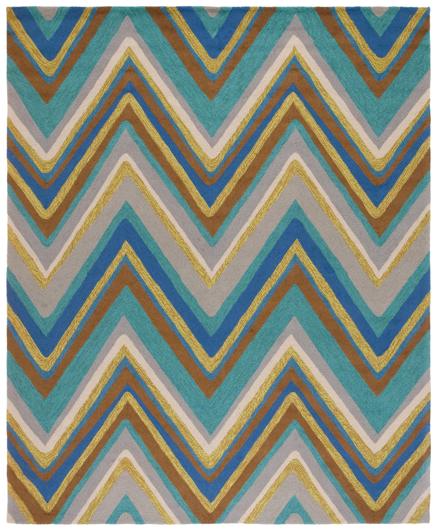 Four Seasons Chevron Hand-Hooked Rug