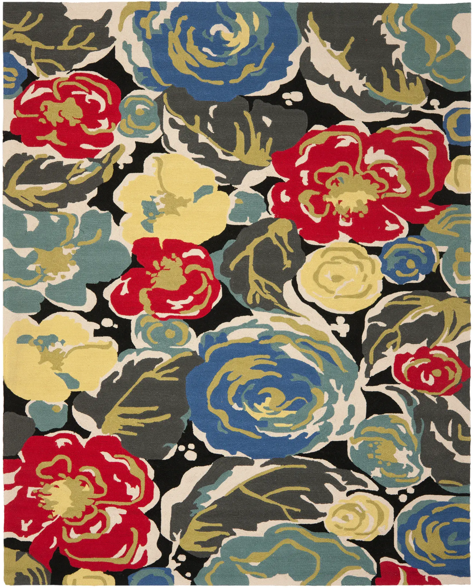 Four Seasons Oversized Floral Hand-Hooked Rug