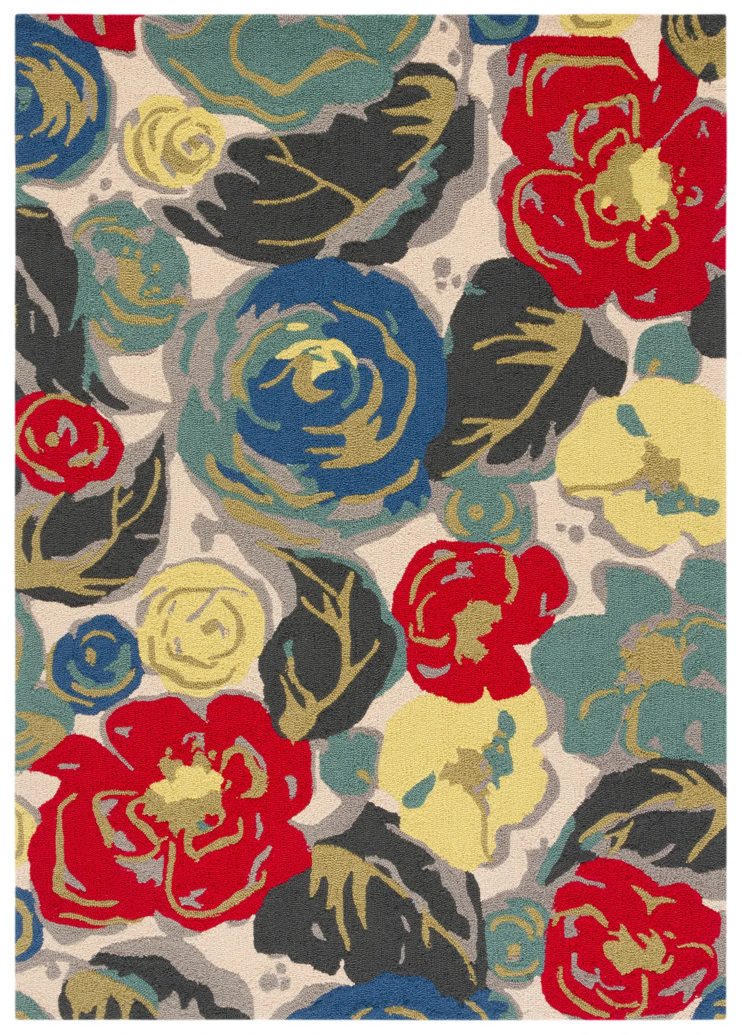 Four Seasons Oversized Floral Hand-Hooked Rug