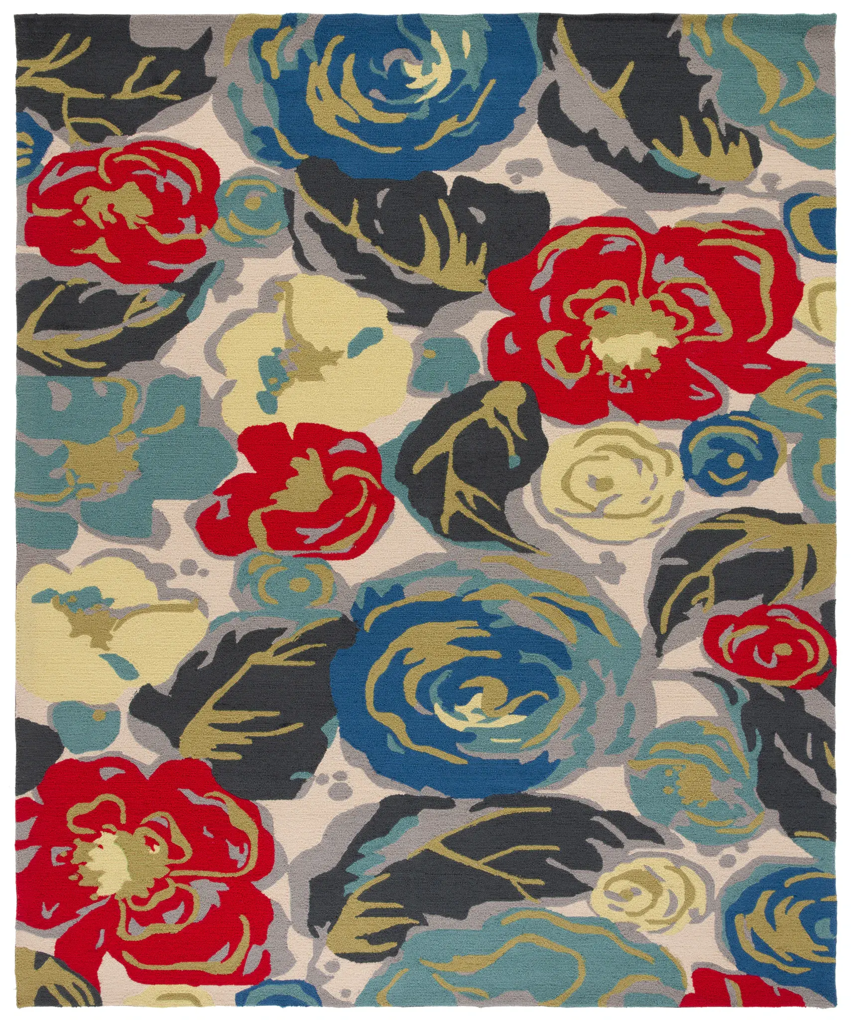 Four Seasons Oversized Floral Hand-Hooked Rug
