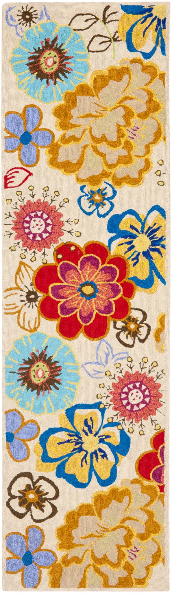 Four Seasons Oversized Blooms Hand-Hooked Rug