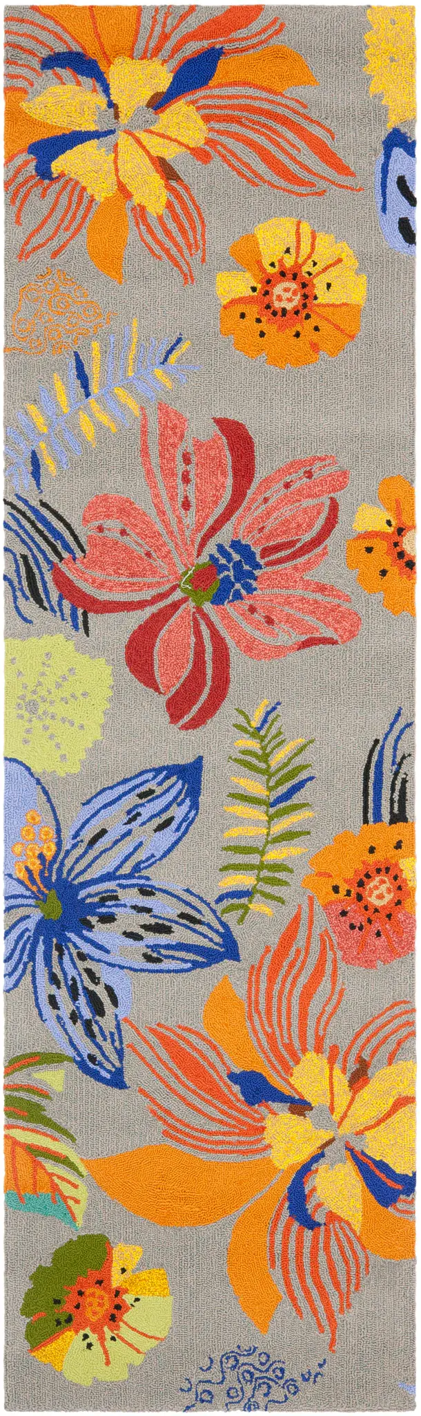 Four Seasons Tropical Botanical Hand-Hooked Rug