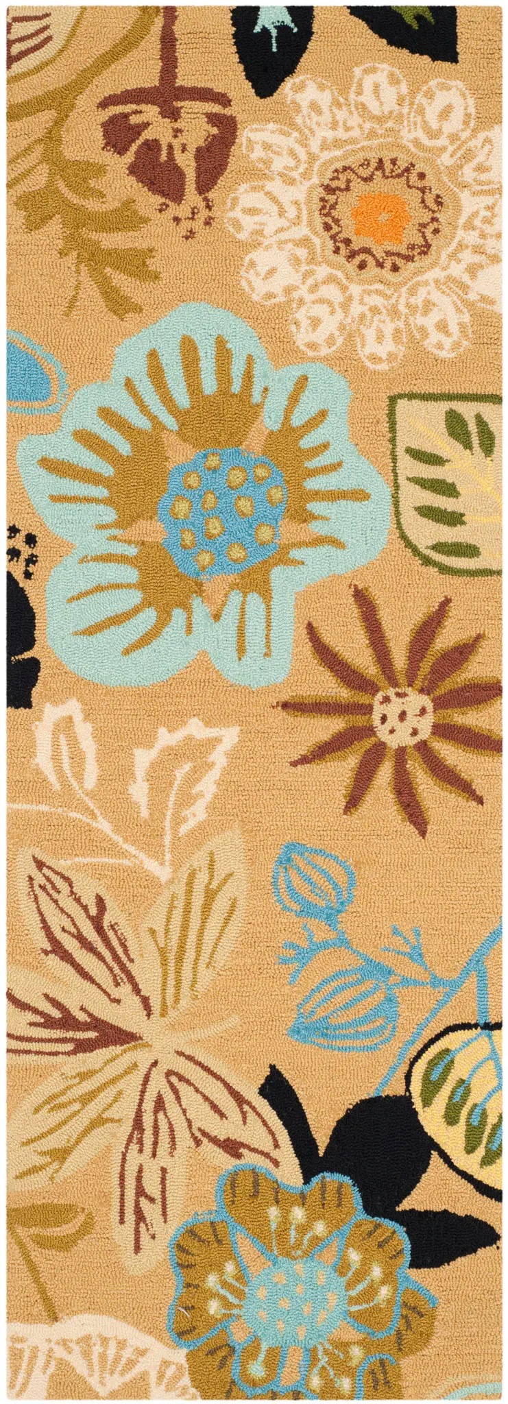 Four Seasons Allover Floral Hand-Hooked Rug