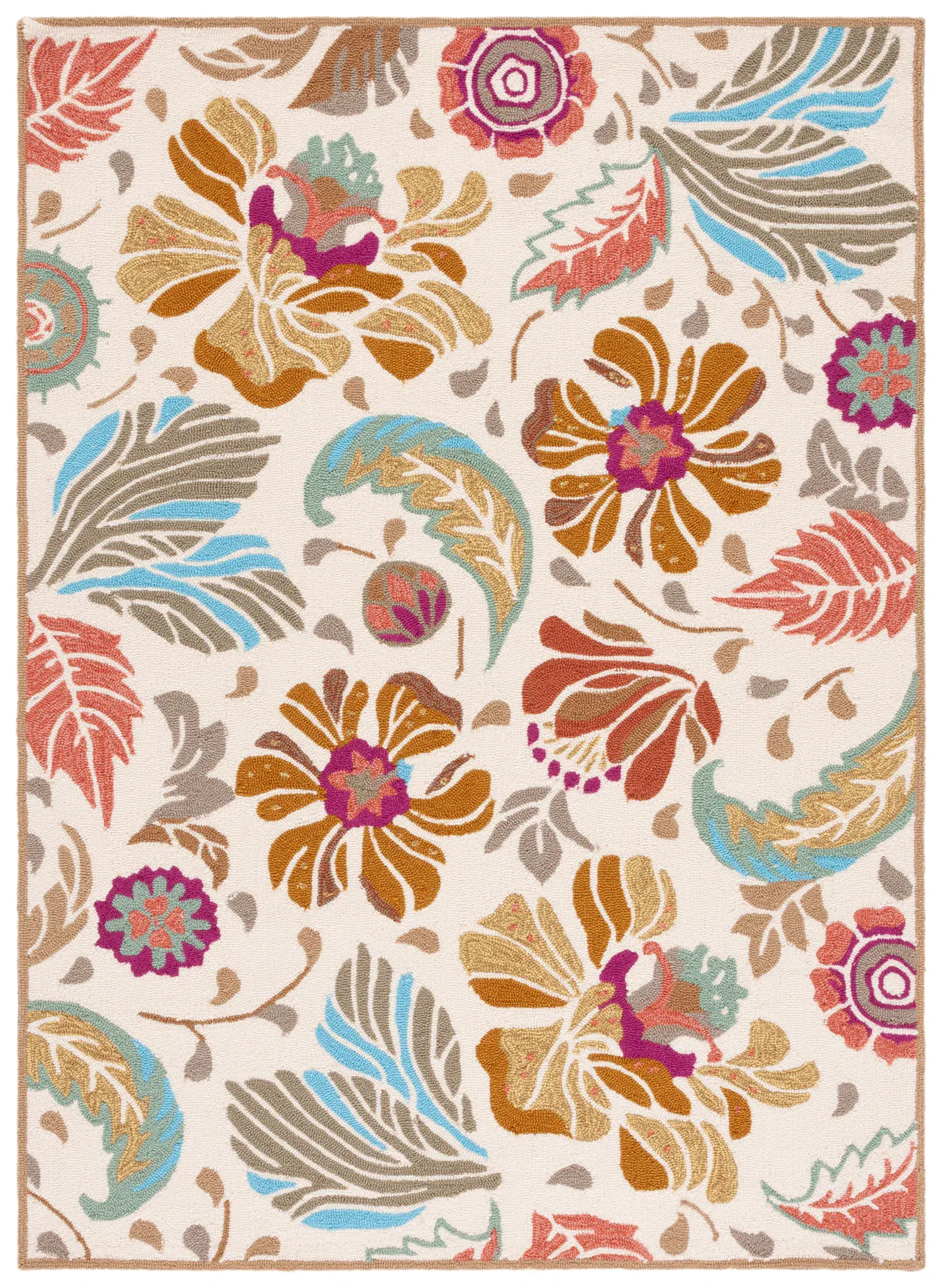 Four Seasons Botanical Hand-Hooked Rug