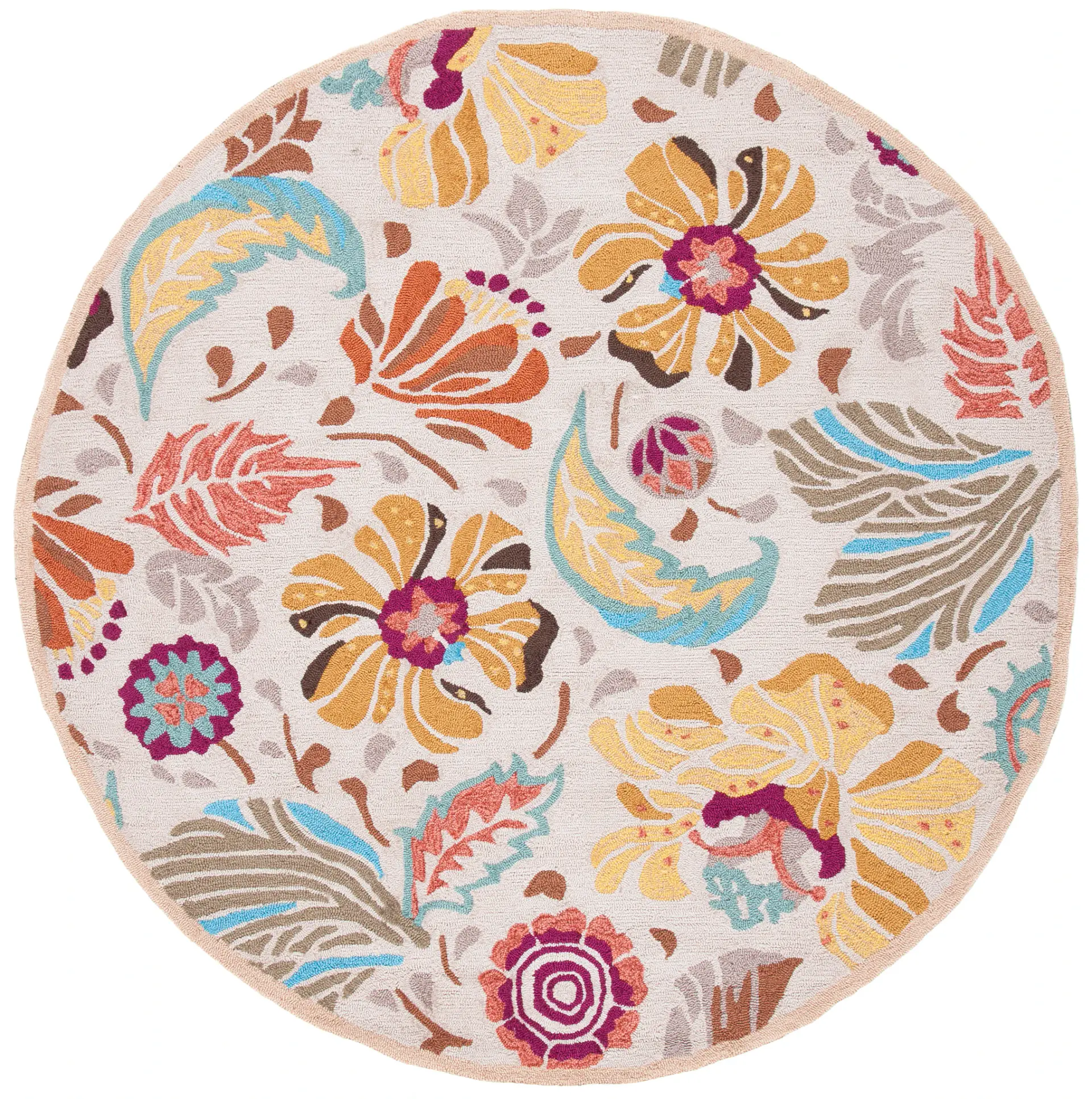 Four Seasons Botanical Hand-Hooked Rug