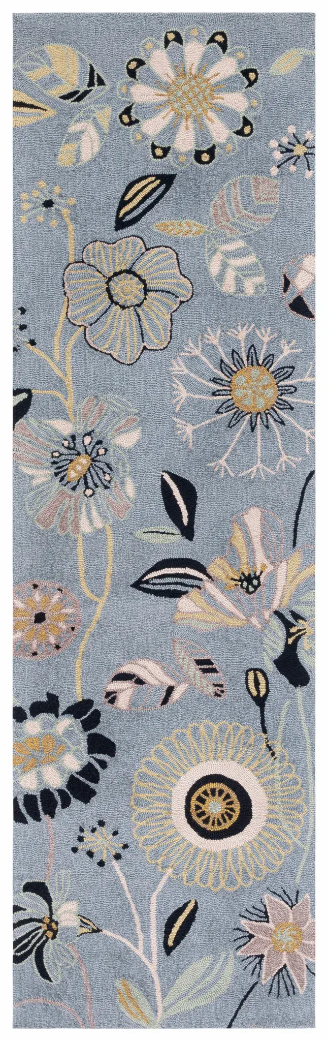 Four Seasons Meadow Floral Hand-Hooked Rug