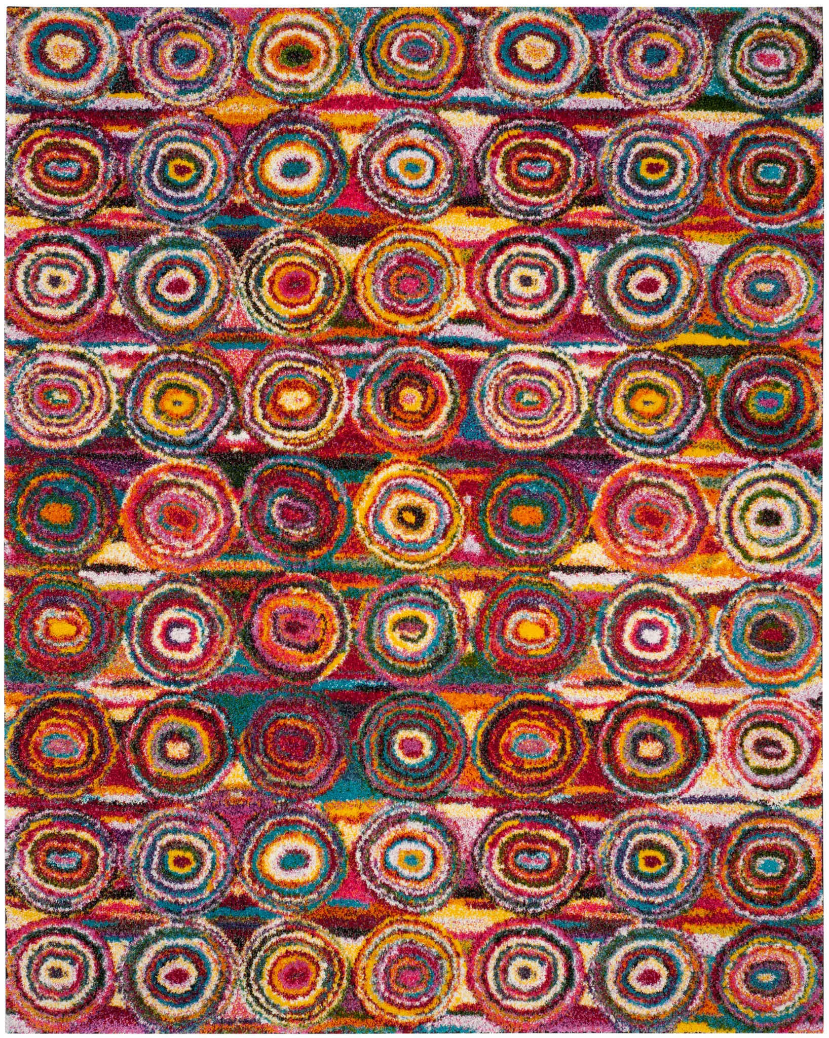 Fiesta Concentric Circles Shag Rug