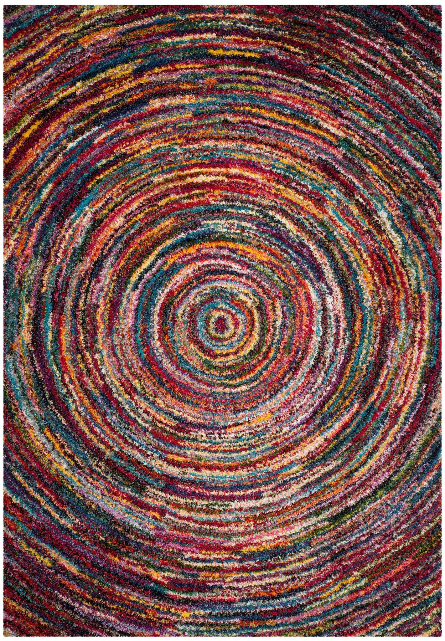 Fiesta Concentric Ripple Shag Rug