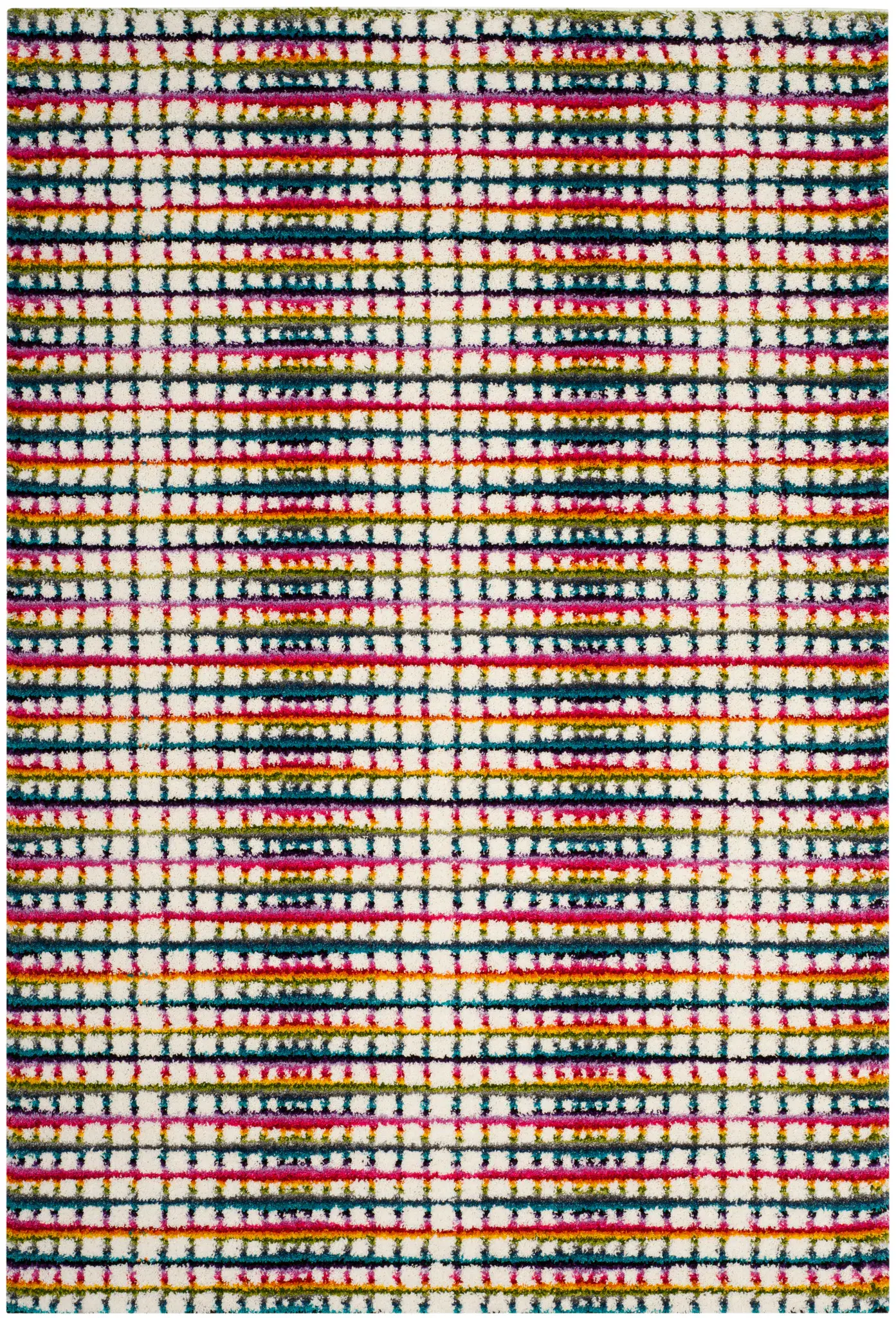 Fiesta Grid Shag Rug