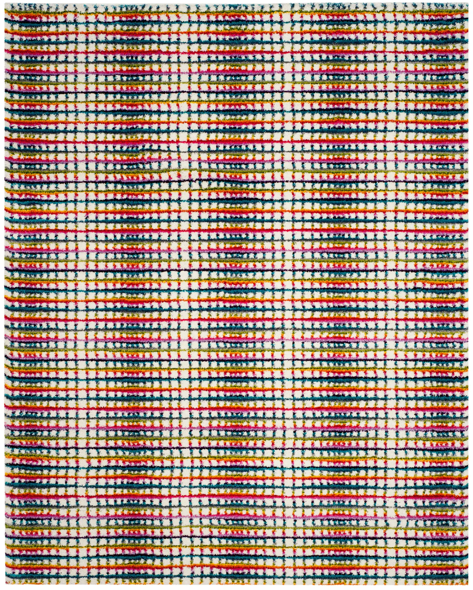 Fiesta Grid Shag Rug