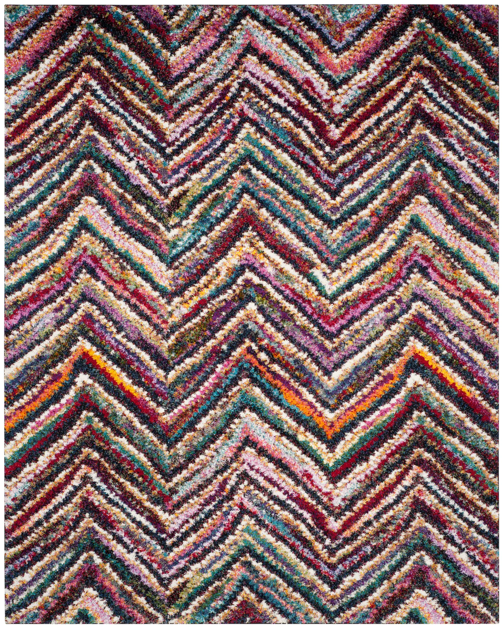 Fiesta Chevron Shag Rug