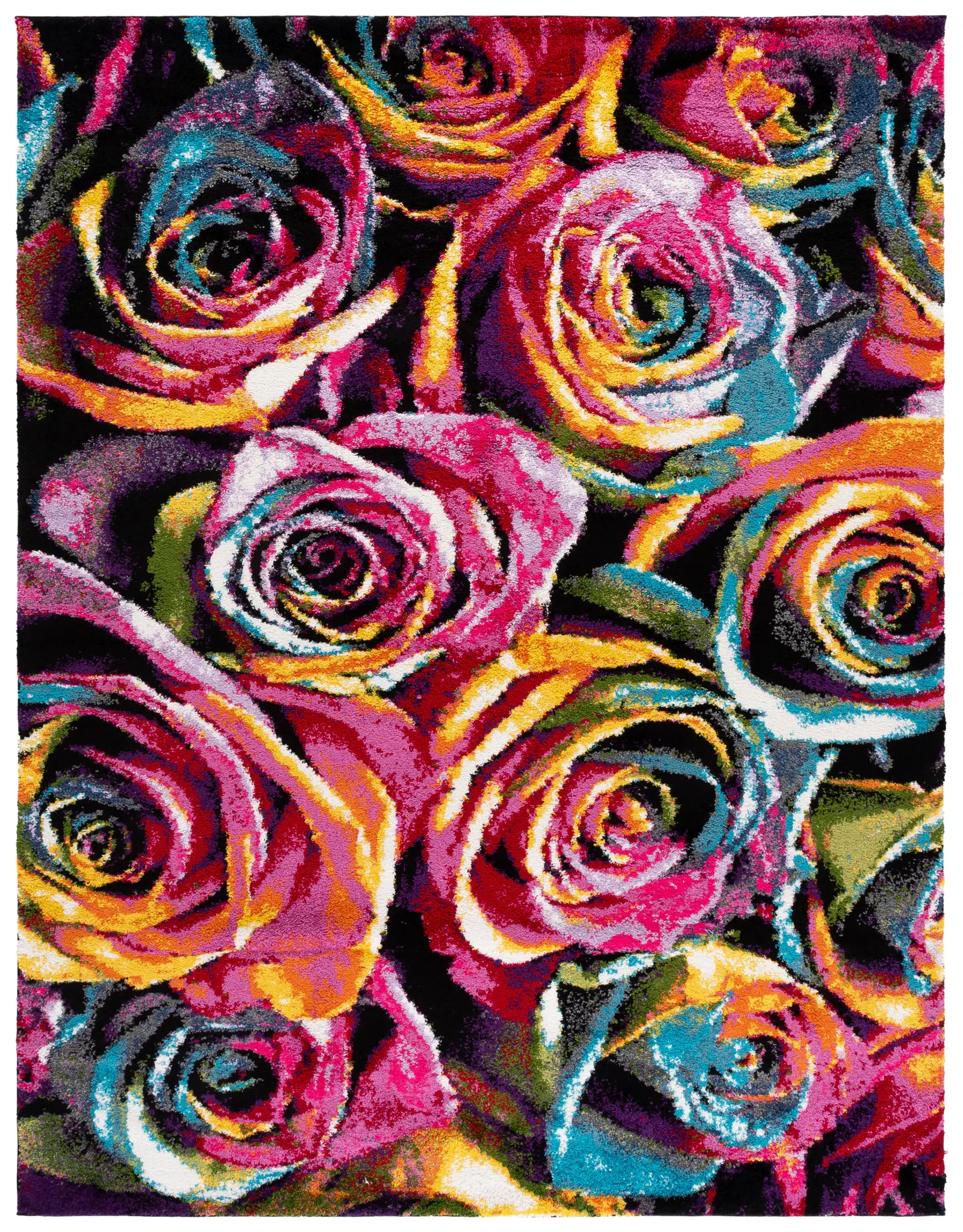 Fiesta Rose Bloom Shag Rug