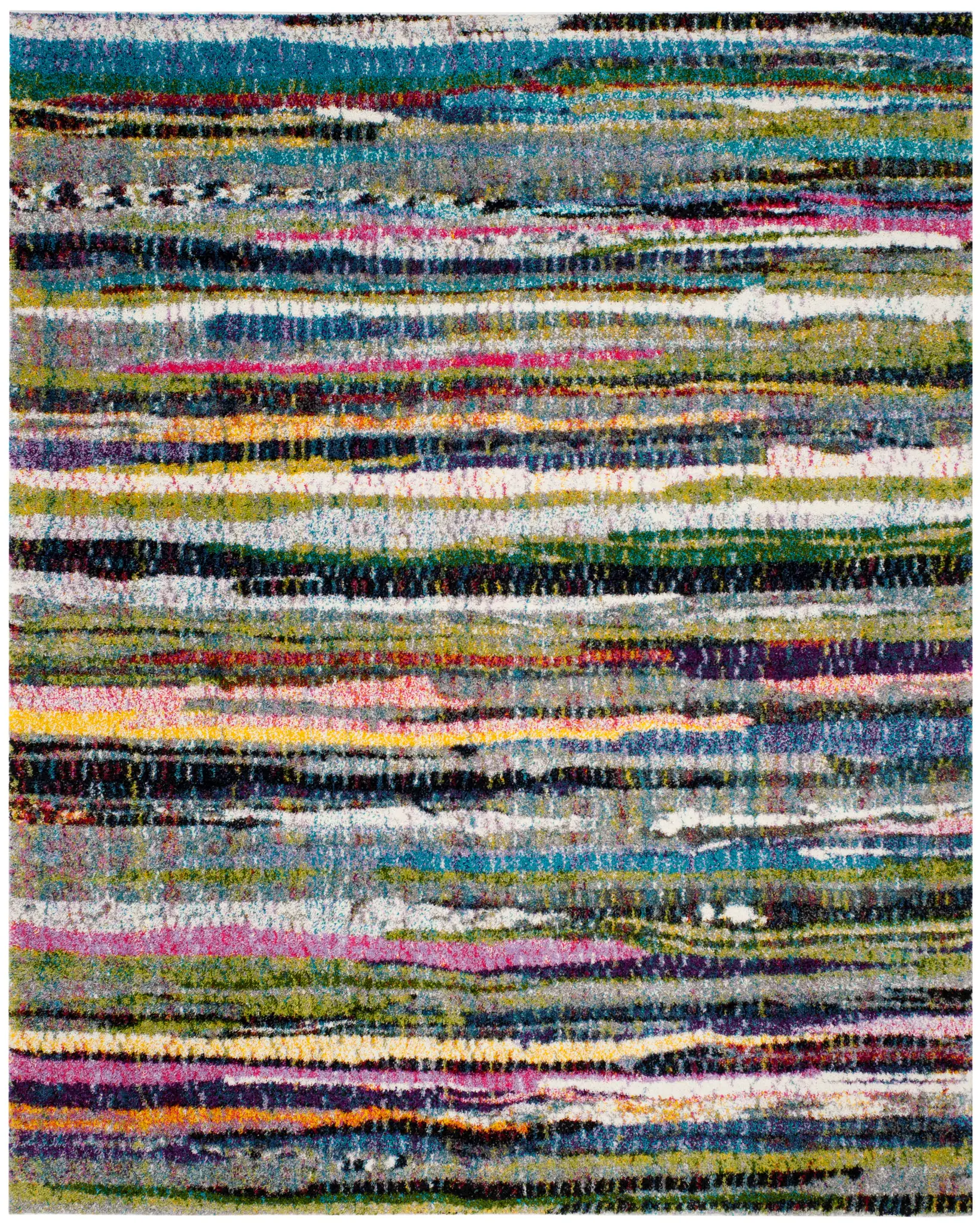 Fiesta Striped Shag Rug
